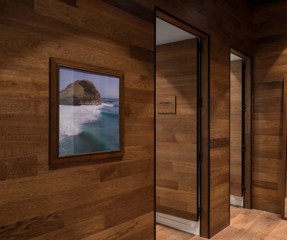 surf shop - retail - wood interior - Querkus oak vivace