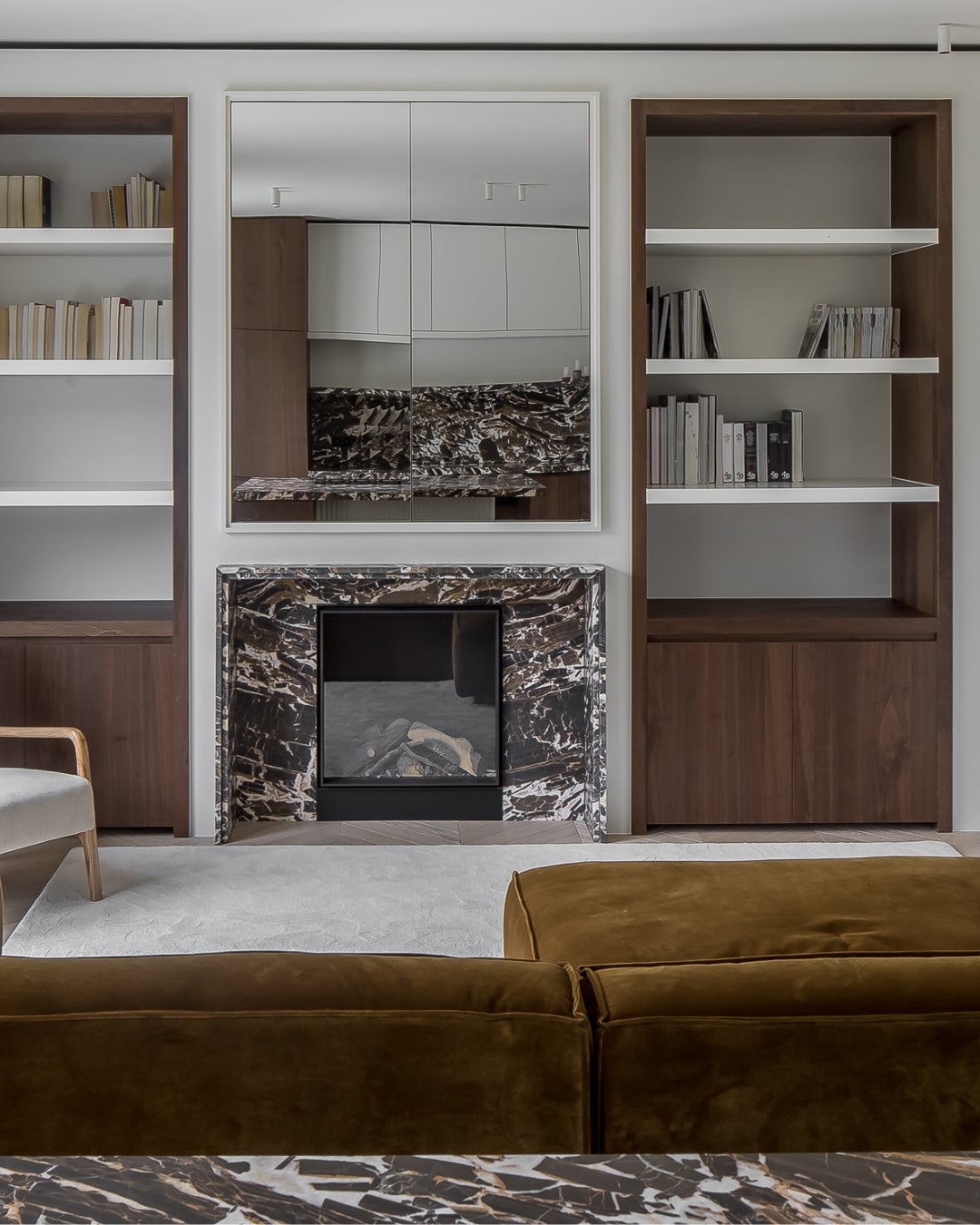 Project custom walnut veneer - studio Stay