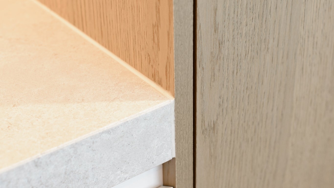 Kitchen - wood veneer - Querkus Natura Adagio - cabinetry - detail