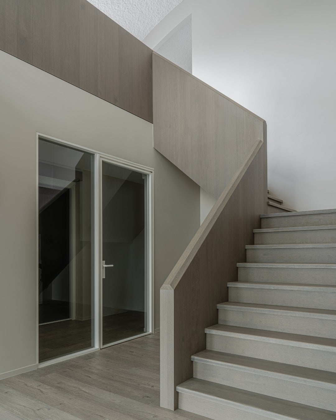 office interior design with wood veneer - shinnoki manhattan oak