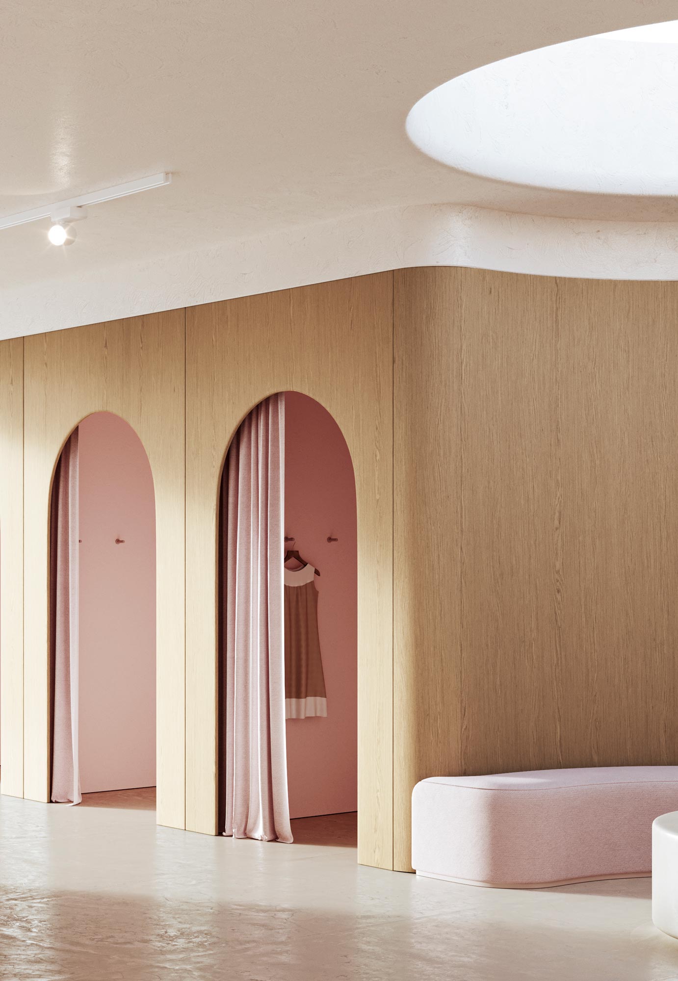 Shinnoki Ivory Oak - boutique - retail - wood veneer - interior design