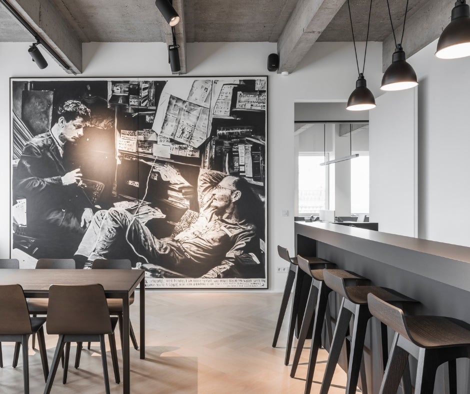 Querkus wood veneer - black wood veneer - interior - office