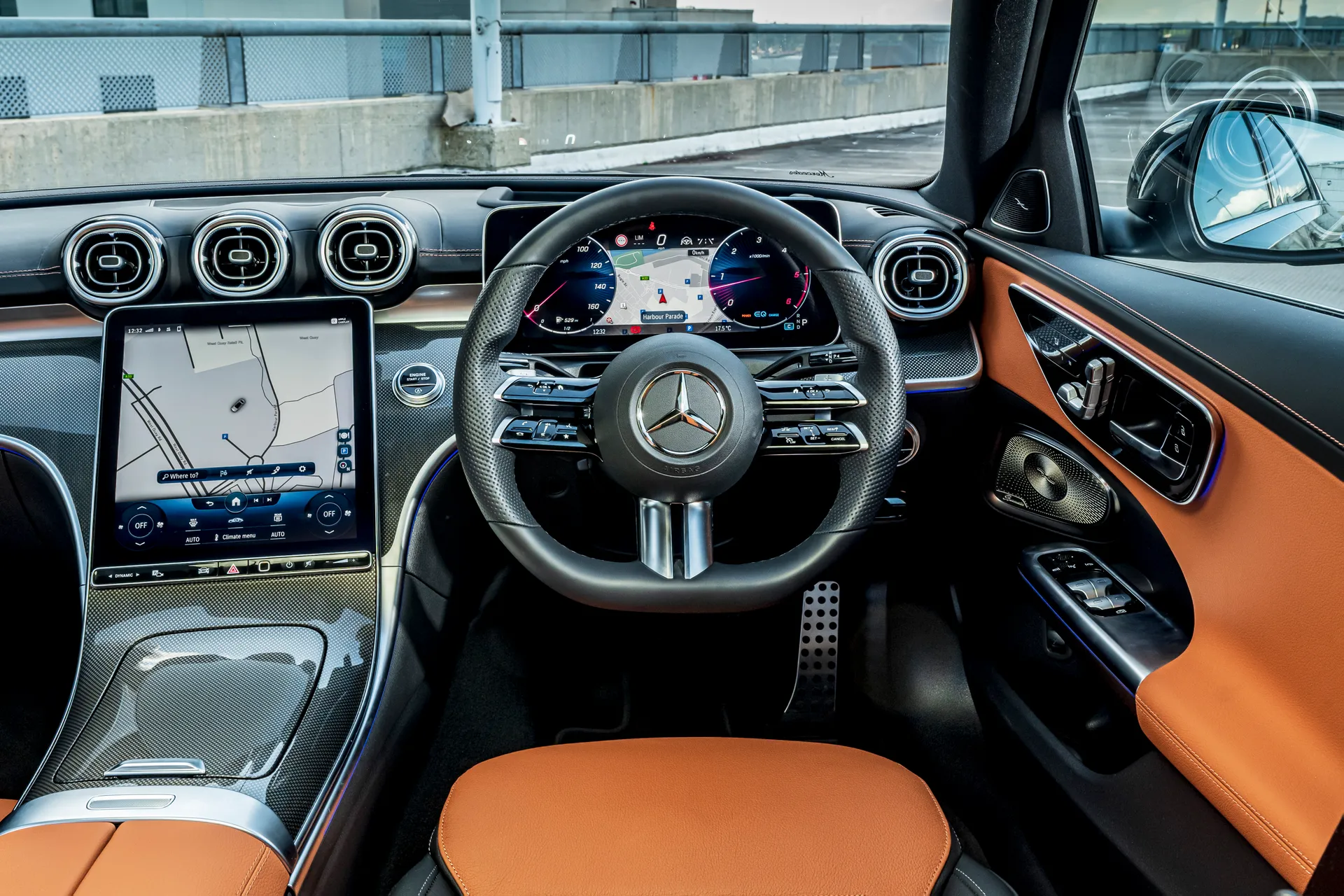 Mercedes-Benz C-Class Review 2024: front seating