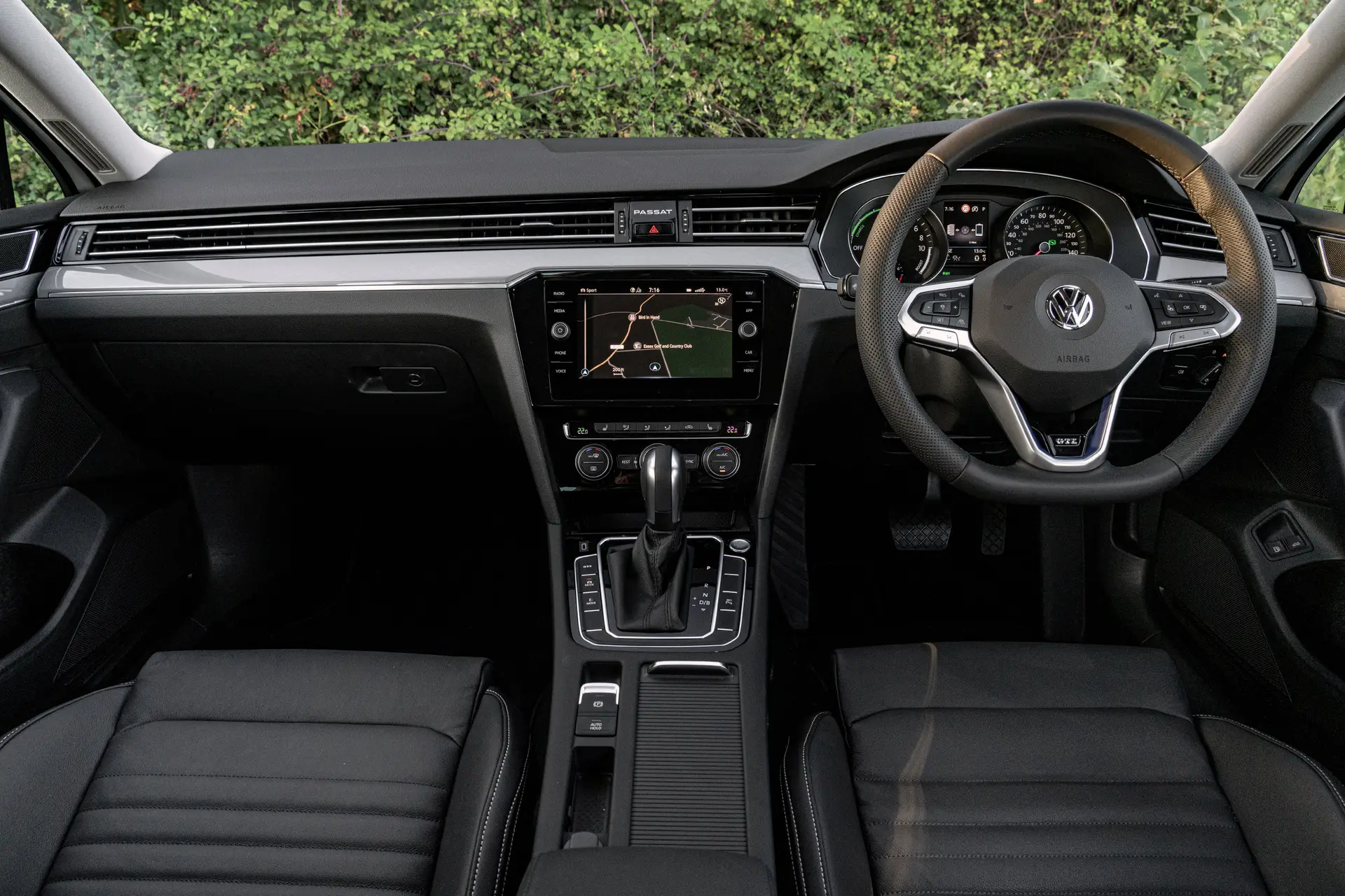 Volkswagen Passat GTE Review 2023: interior close up photo of the Volkswagen Passat GTE dashboard