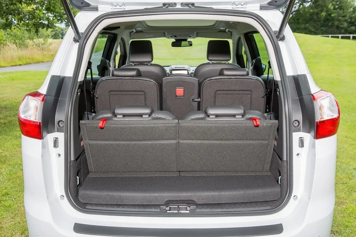 Ford Grand C-MAX (2011-2019) Review: interior close up photo of the Ford Grand C-MAX boot space