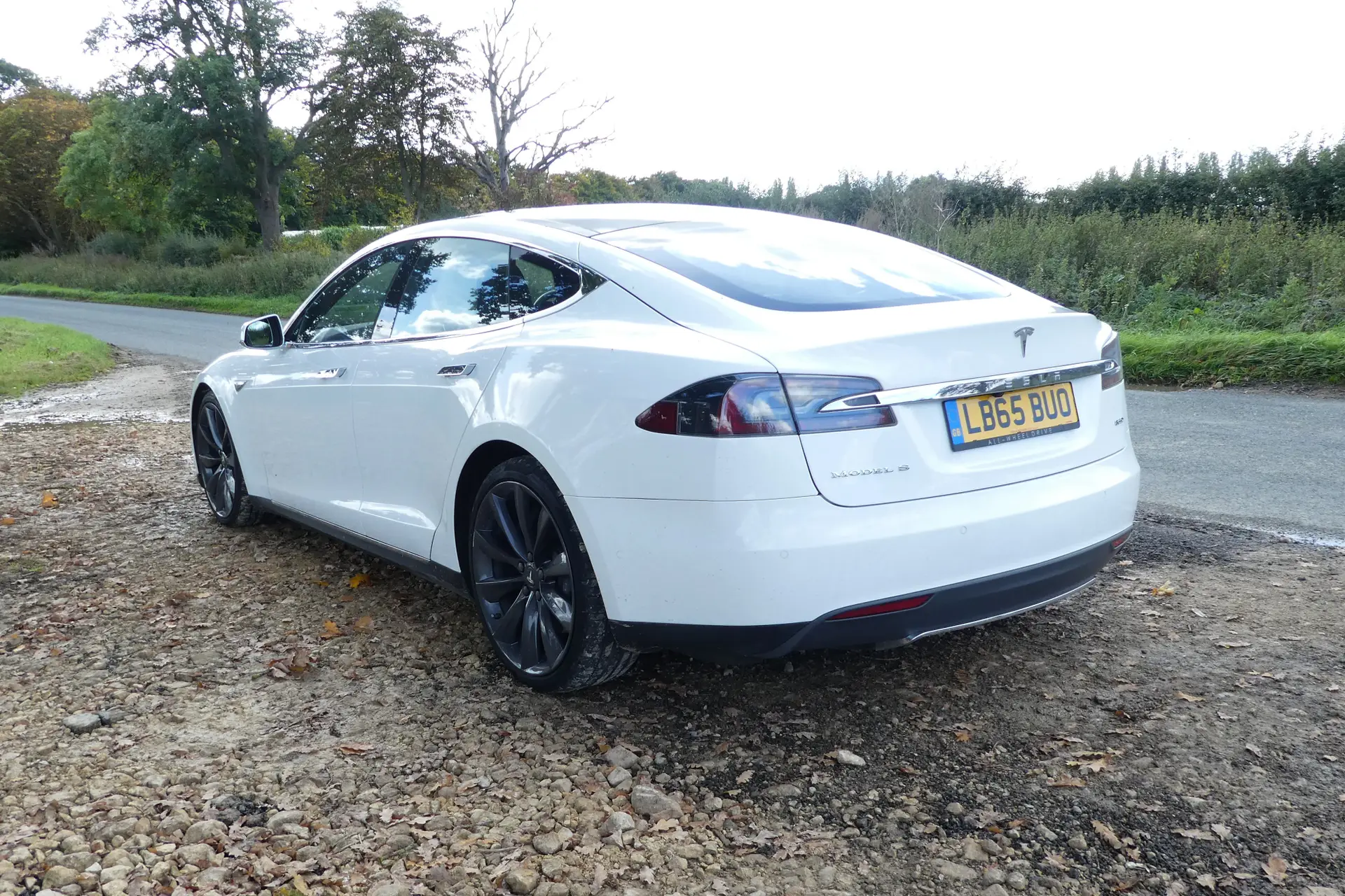 Tesla Model S Review 2023 Review: Exterior rear three quarter photo of the Tesla Model S