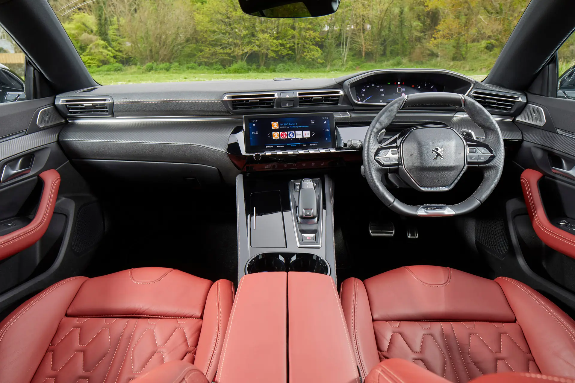 Peugeot 508 SW Review 2023: Interior close up photo of the Peugeot 508 SW dashboard