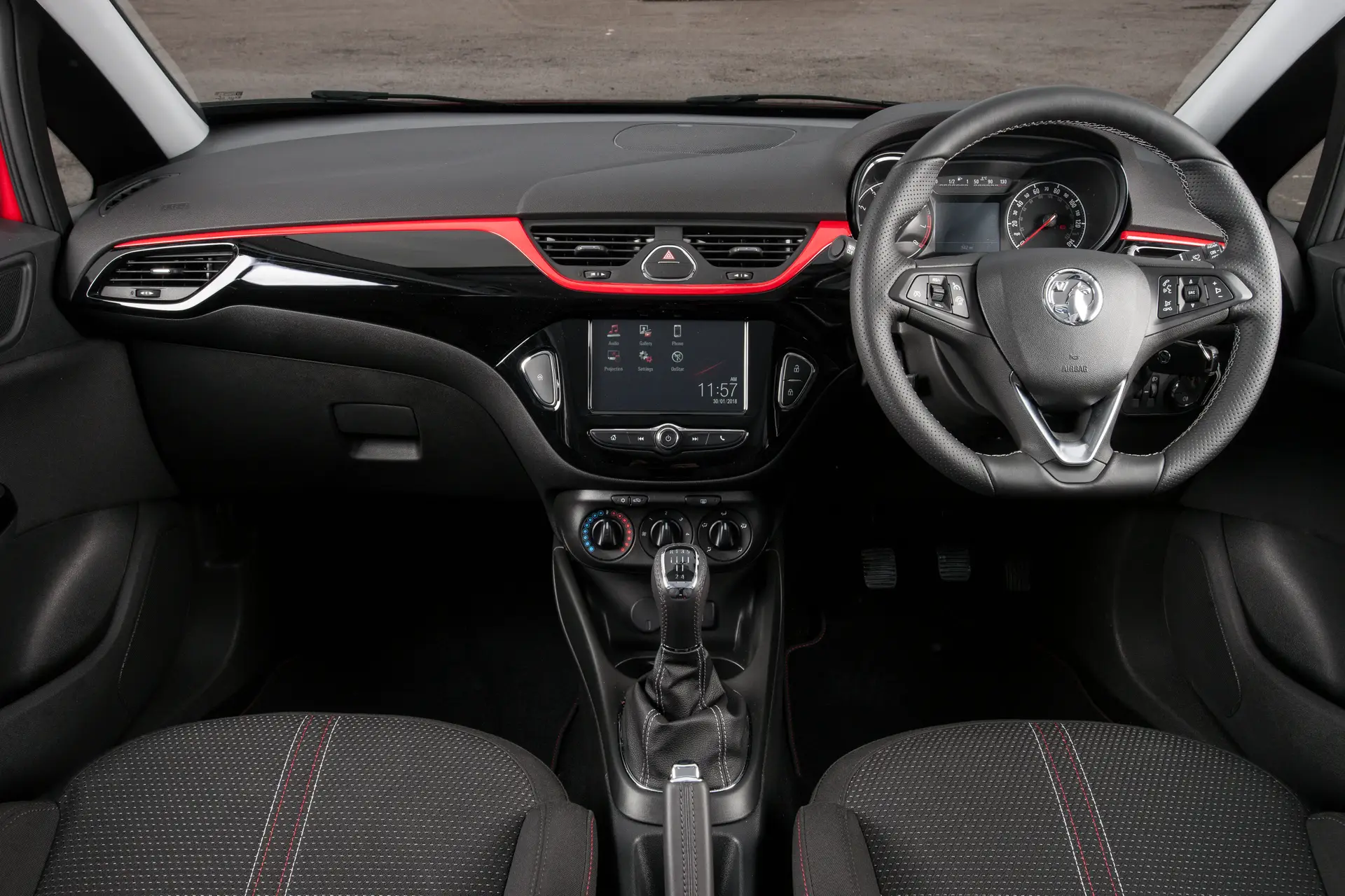 Used Vauxhall Corsa (2014-2019) Review: interior close up photo of the Vauxhall Corsa dashboard