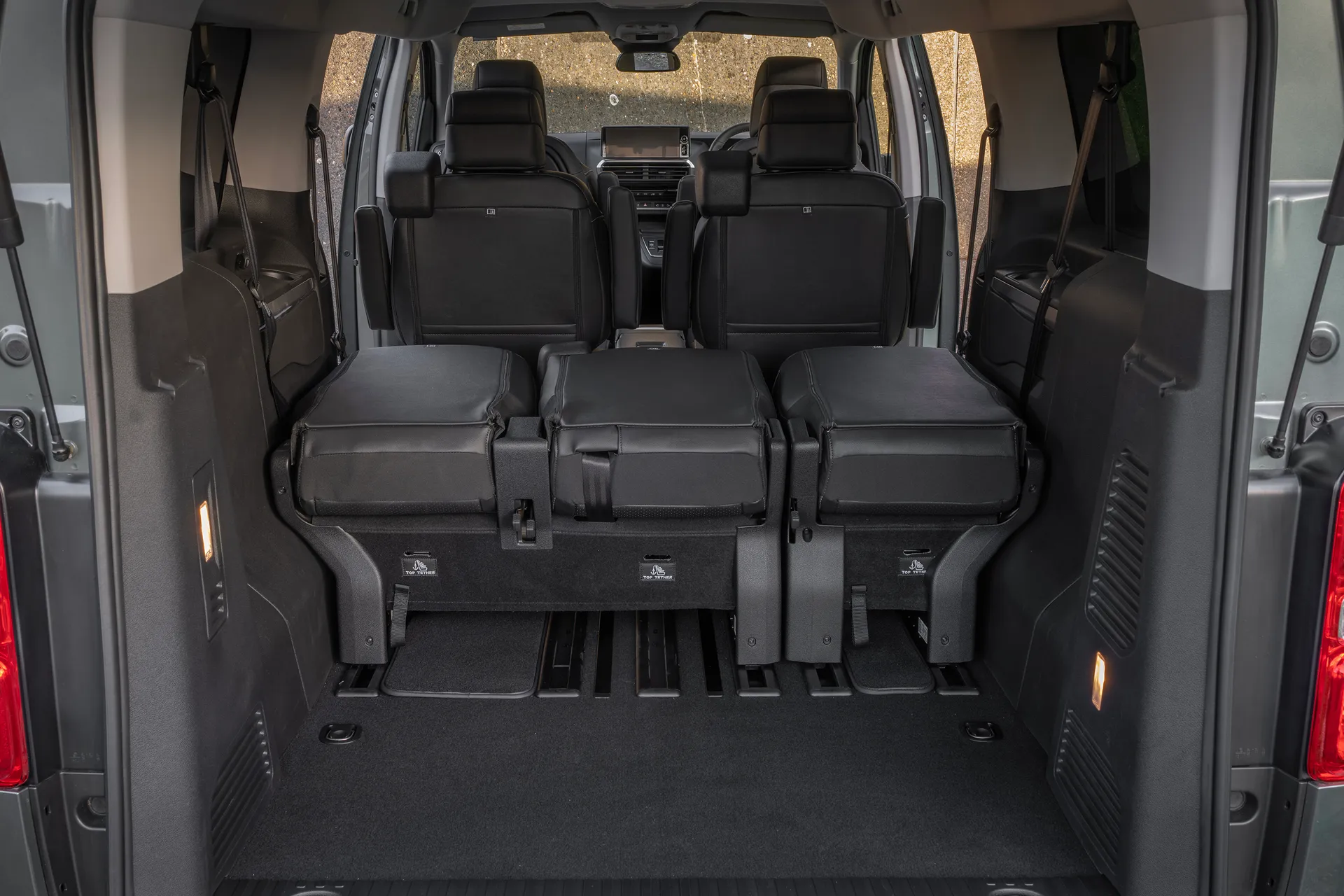 Vauxhall Vivaro Life Electric review: interior view, seats folded