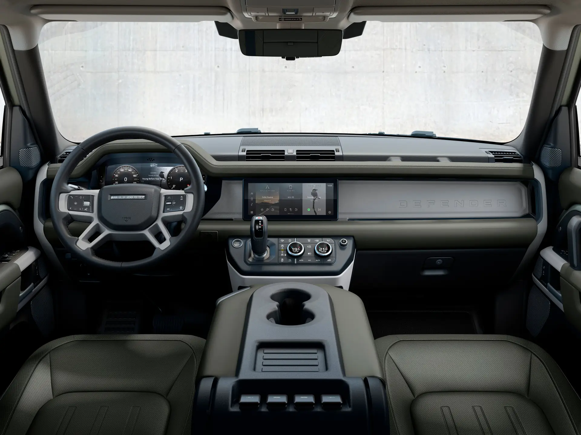 Land Rover Defender 90 front interior