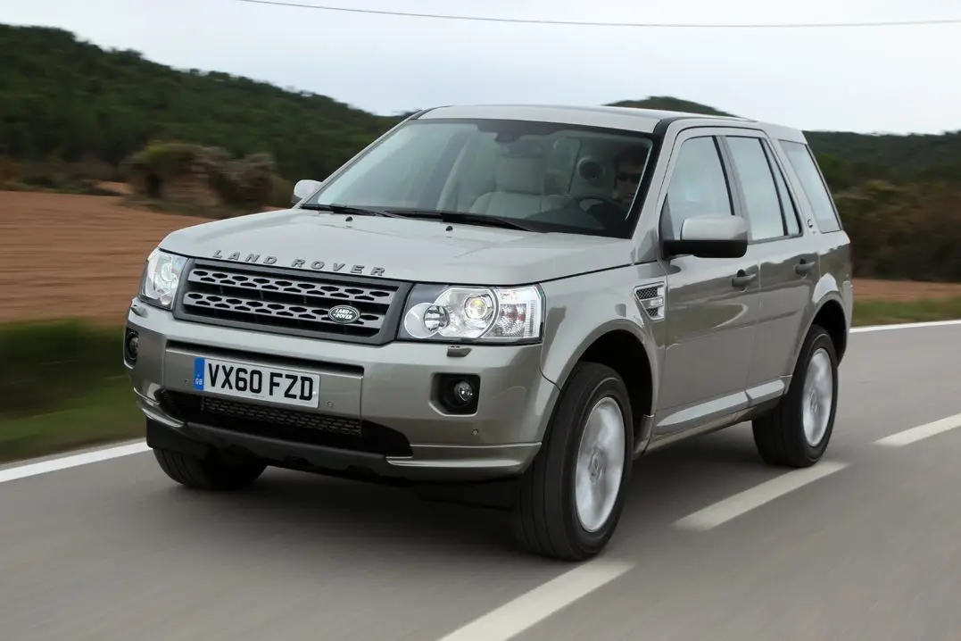 Land Rover Freelander (2006-2014) Review: exterior front three quarter photo of the Land Rover Freelander on the road
