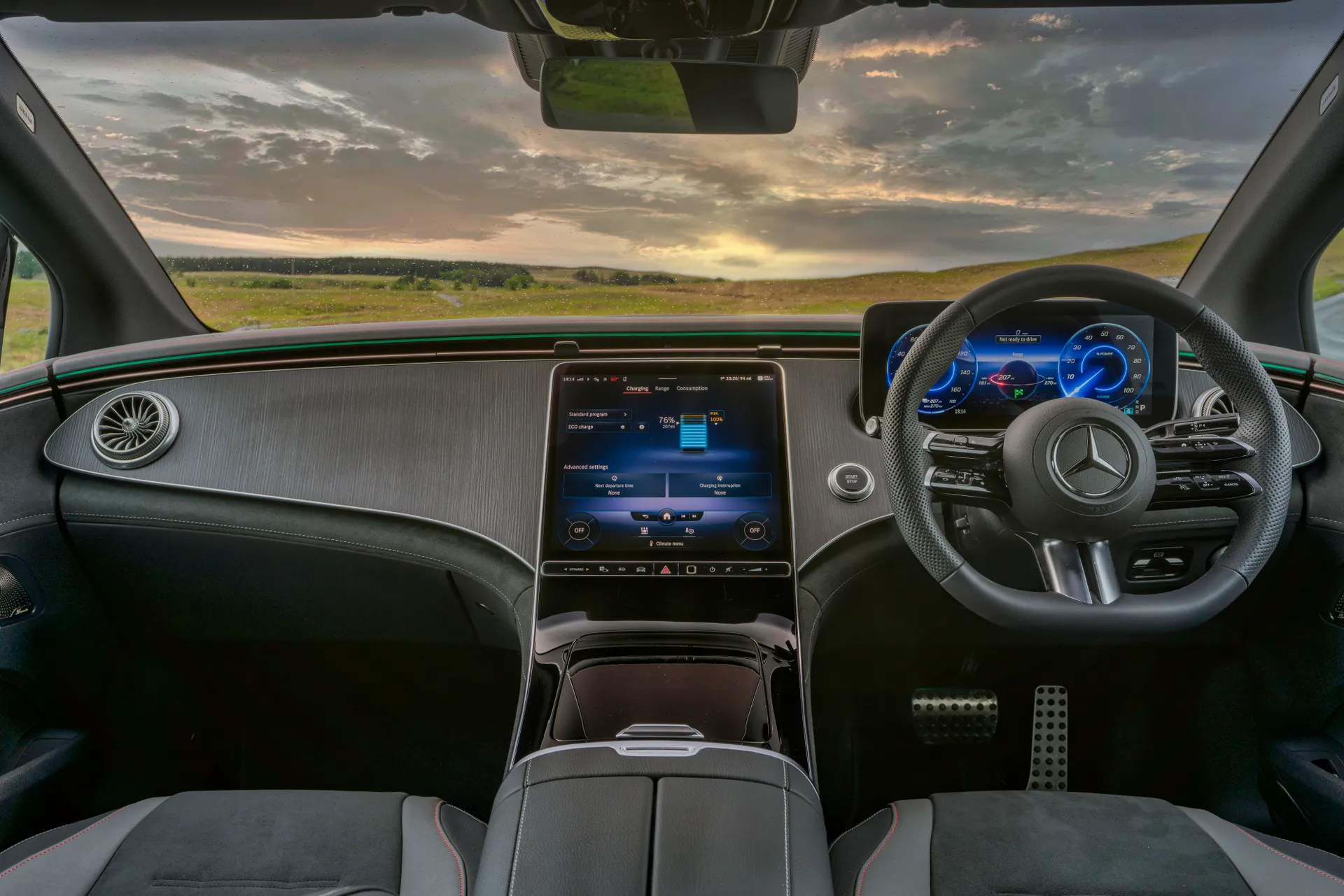 Mercedes-Benz EQE Review: interior right hand drive