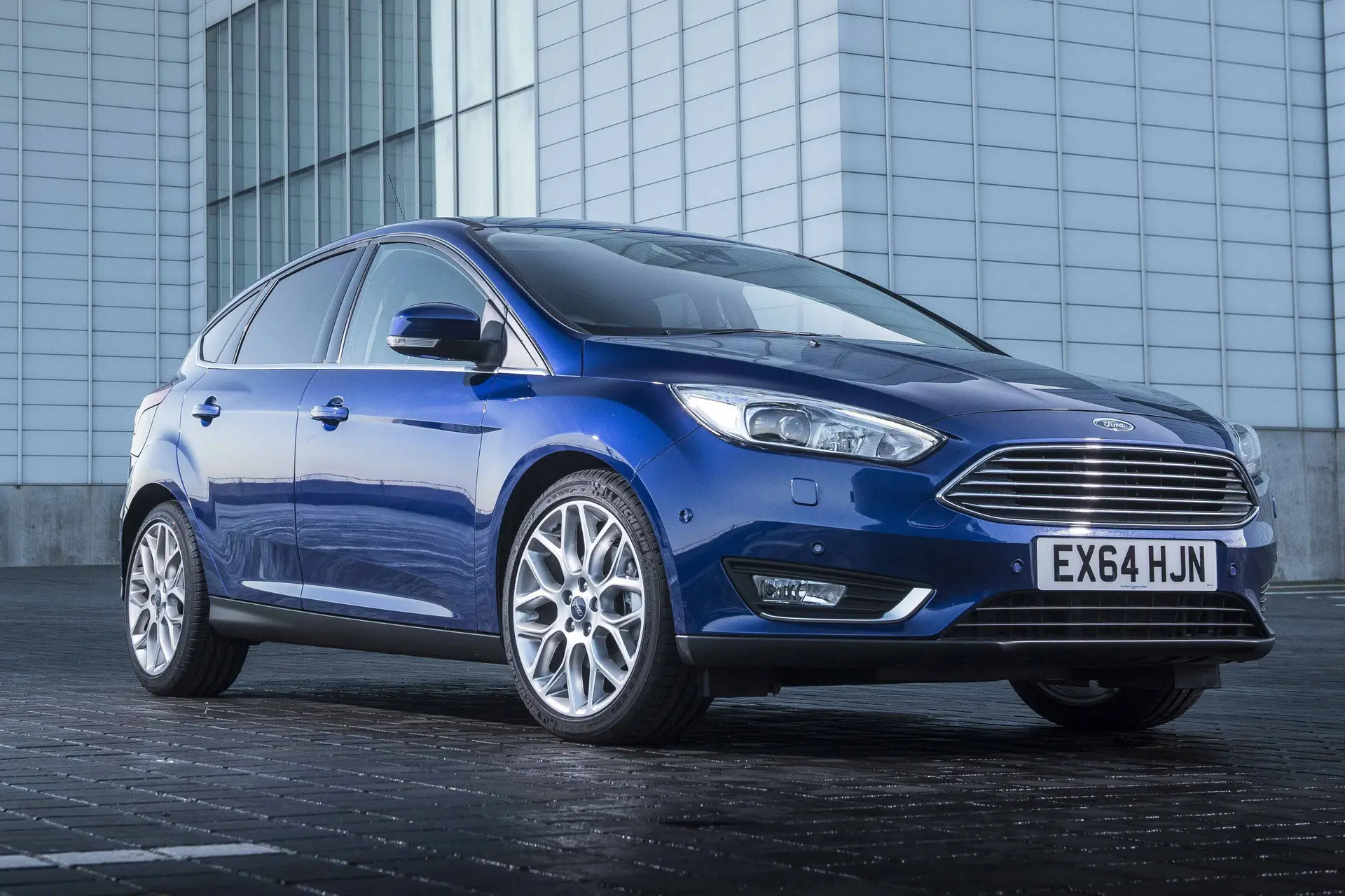 Ford Focus (2014-2018) Review: exterior front three quarter photo of the Ford Focus
