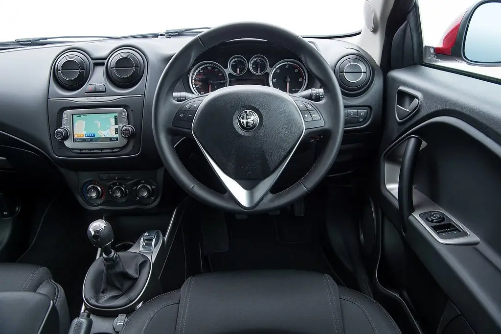 Alfa Romeo MiTo Review 2023: interior close up photo of the Alfa Romeo MiTo dashboard 