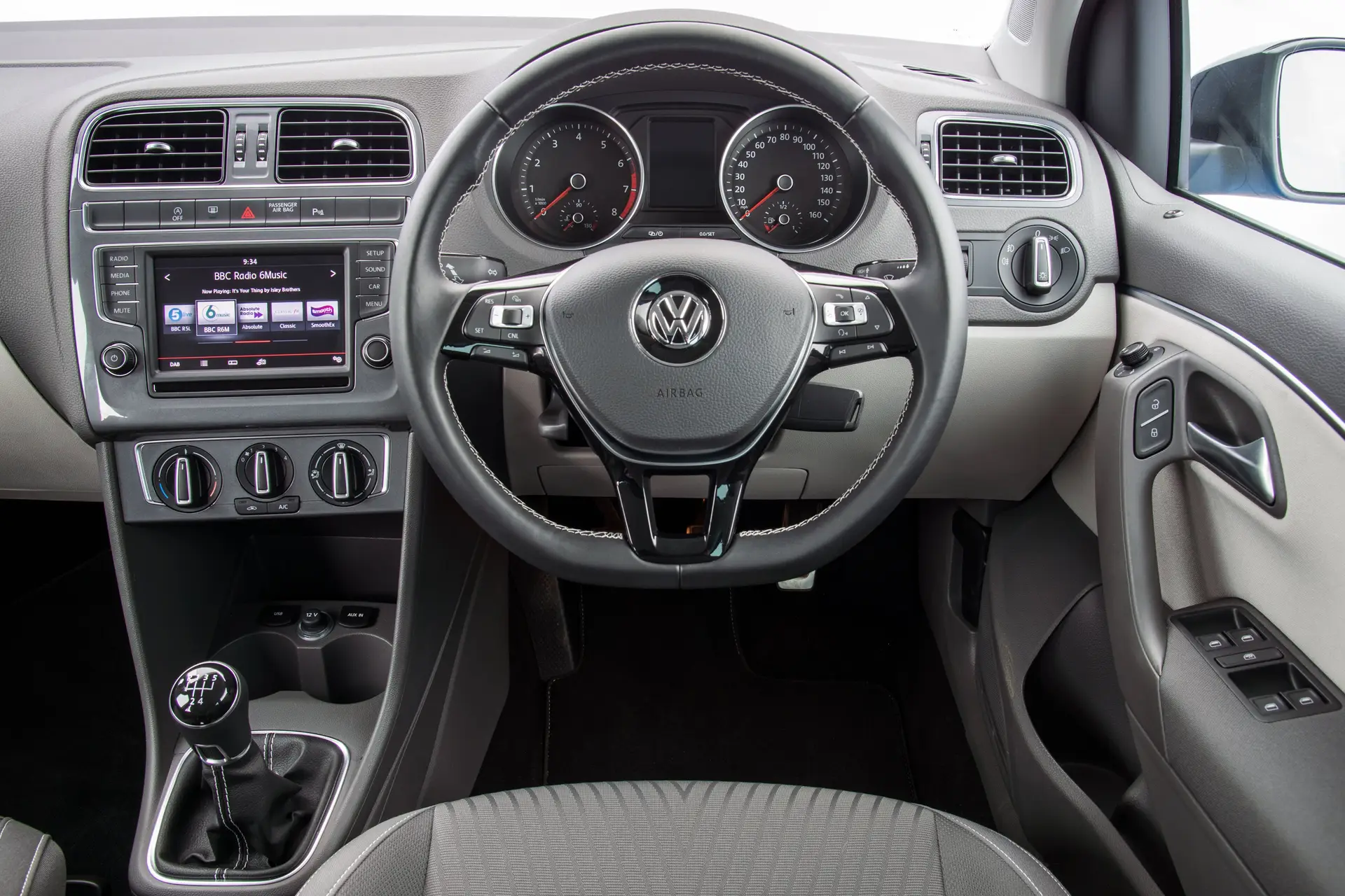  Volkswagen Polo (2009-2017) Review: interior close up photo of the Volkswagen Polo dashboard