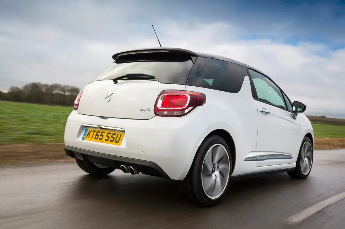 DS3 (2010-2019) Review: exterior rear three quarter photo of the DS3 on the road