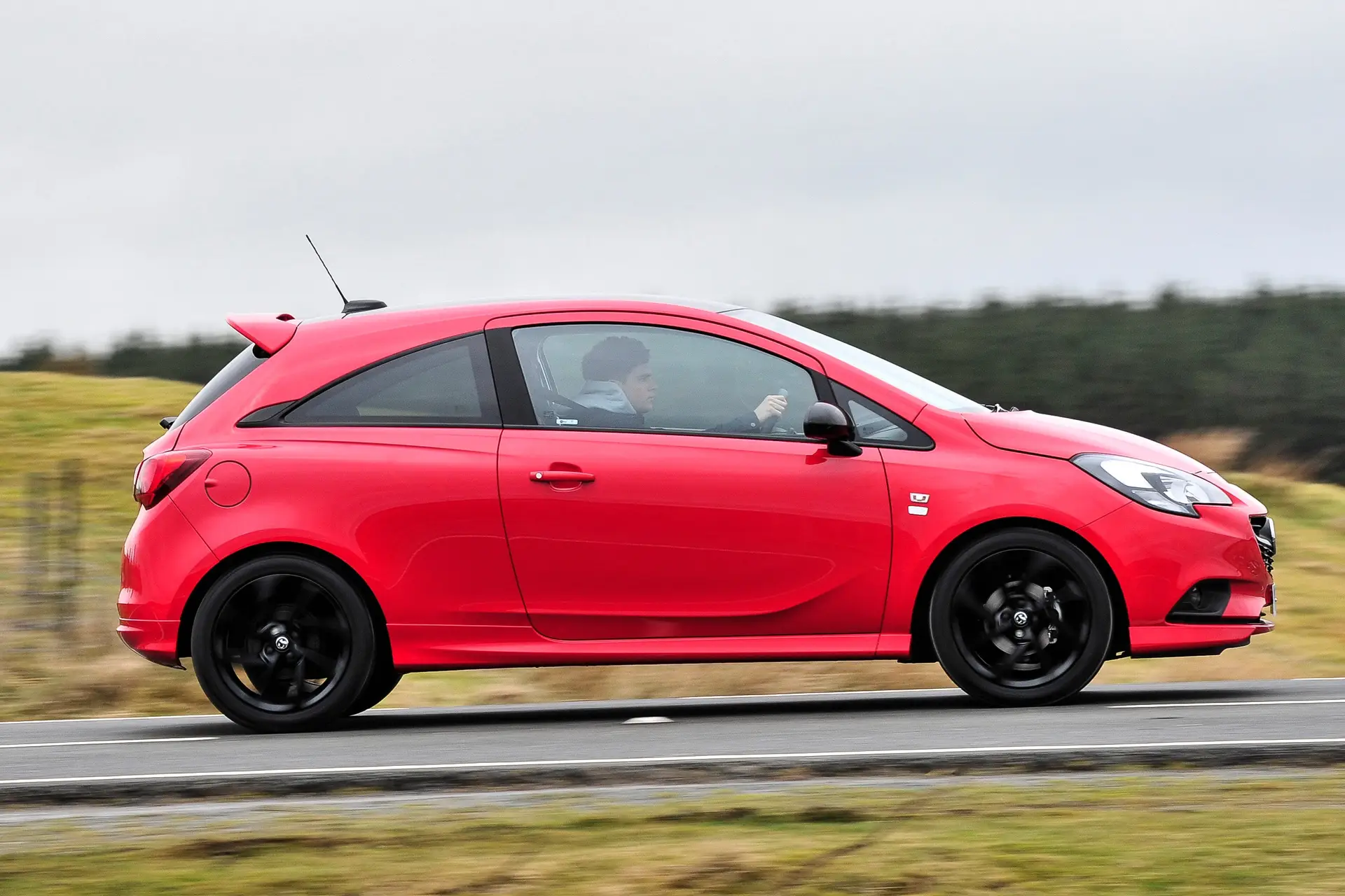 Used Vauxhall Corsa (2014-2019) Review: exterior side photo of the Vauxhall Corsa on the road