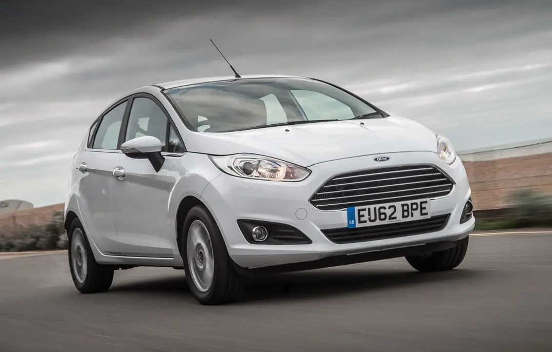 Used Ford Fiesta (2013-2017) Review: exterior front three quarter photo of the Ford Fiesta on the road 