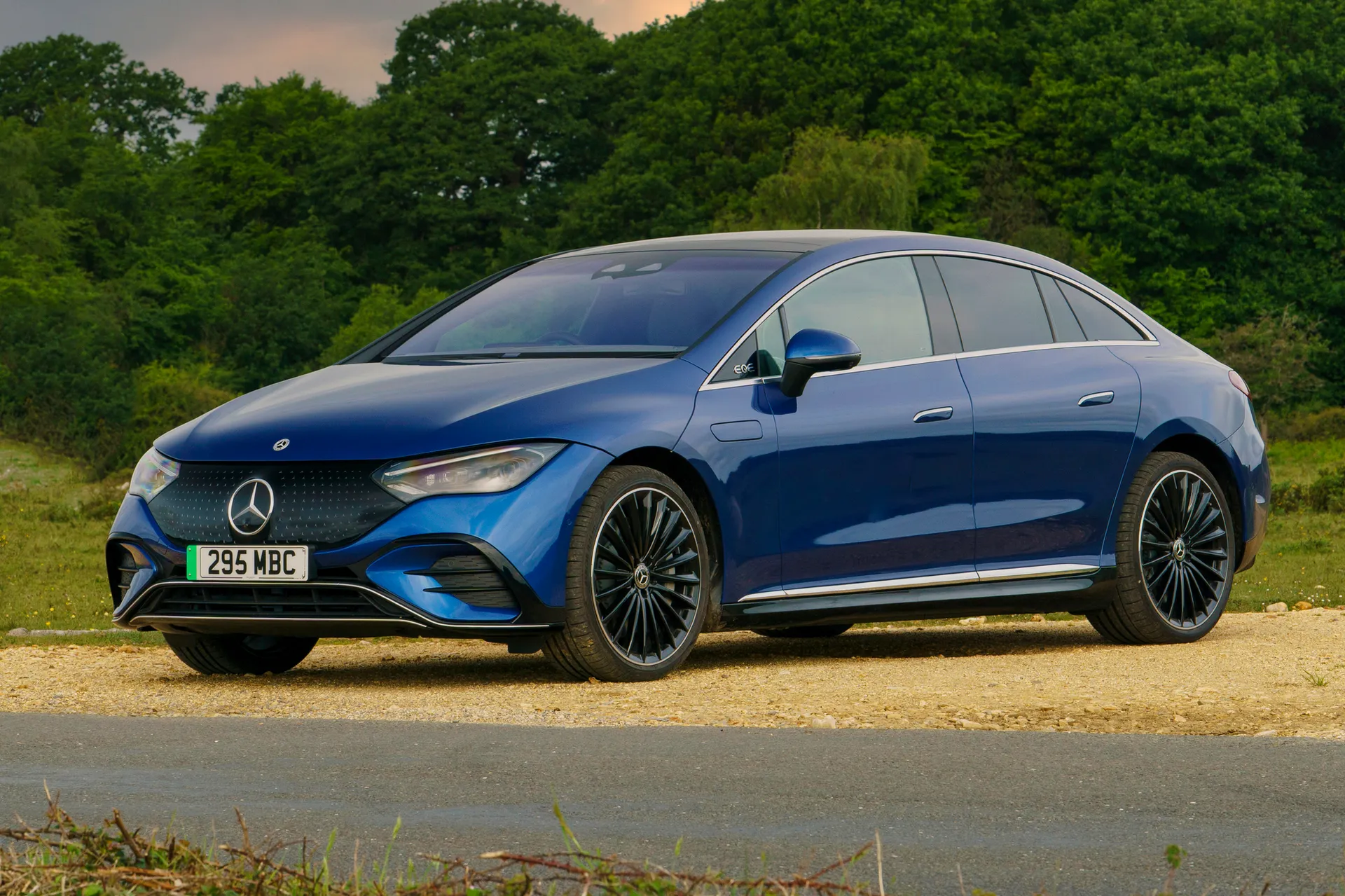 Mercedes-Benz EQE Review: blue