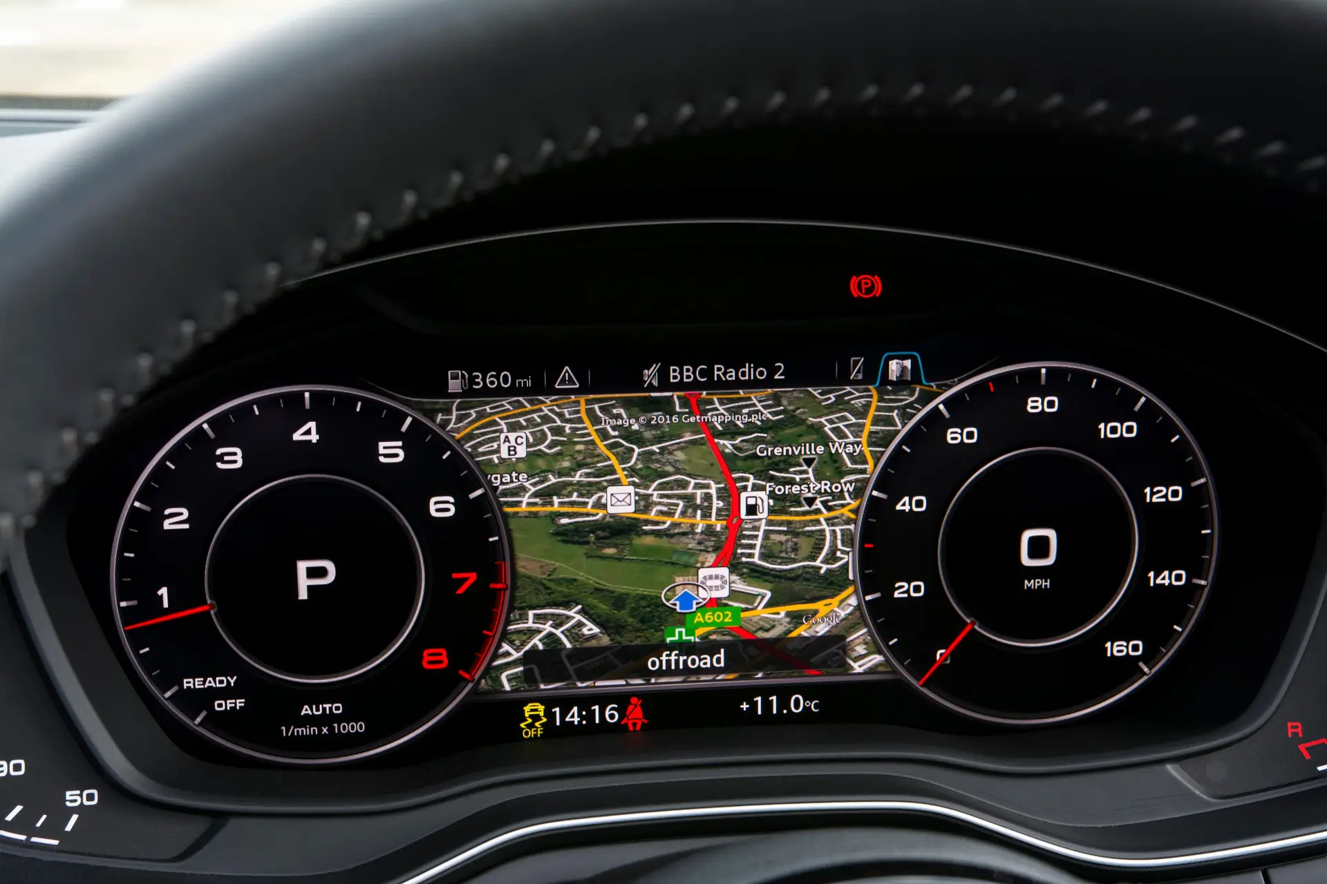 Audi A5 Cabriolet Review 2023: interior close up photo of the Audi A5 Cabriolet instrument display