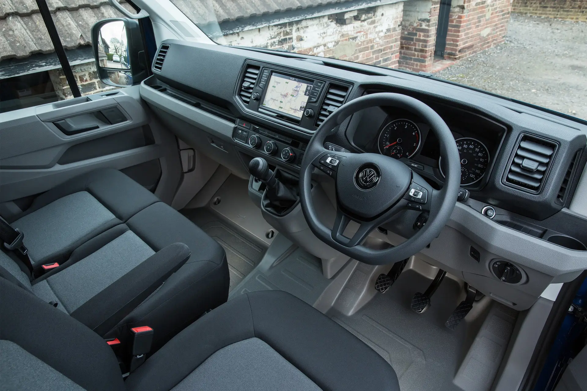 Volkswagen Crafter Review 2023: interior close up photo of the Volkswagen Crafter dashboard