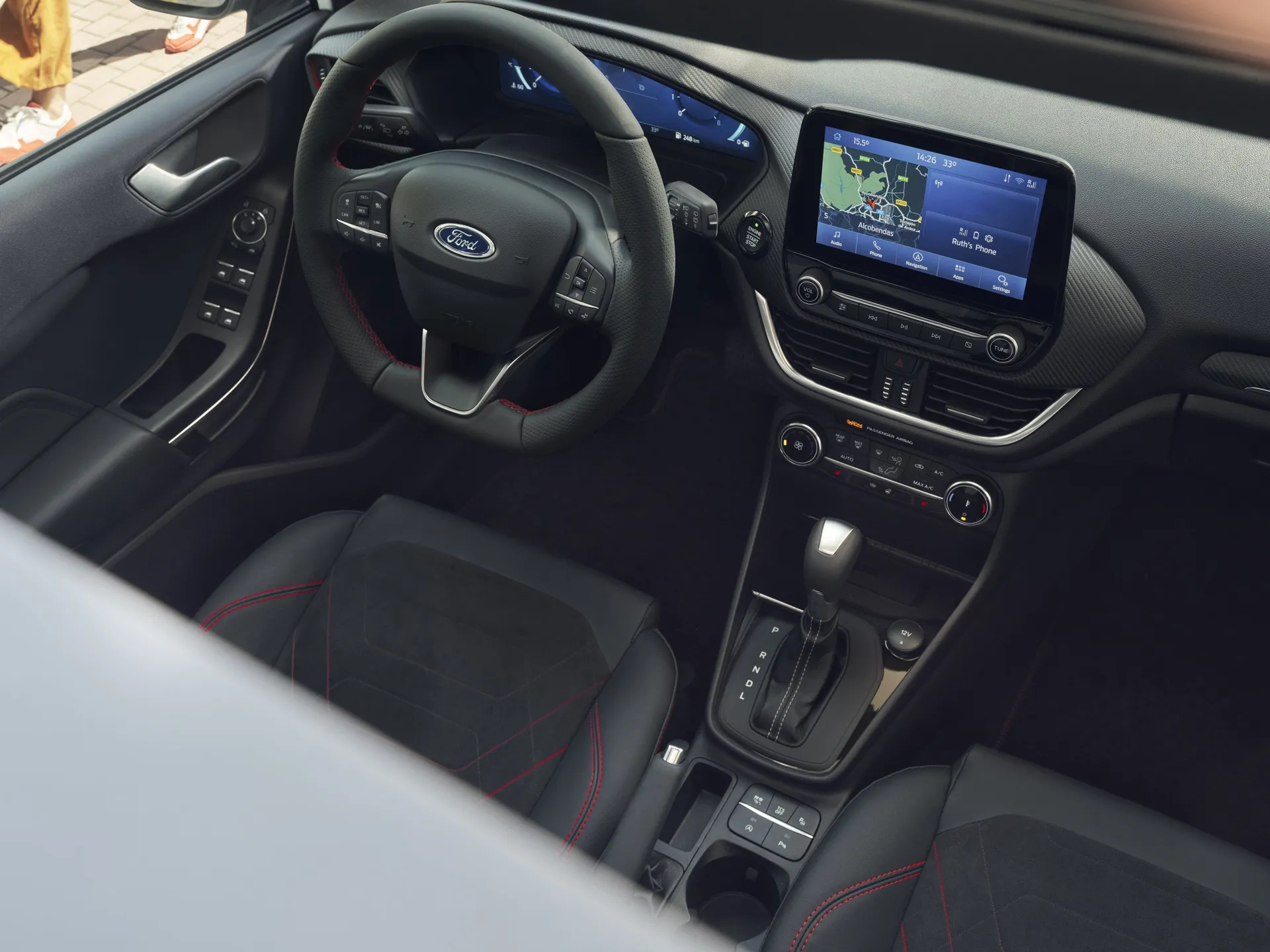 Ford Fiesta Active (2018-2023) Review: interior close up photo of the Ford Fiesta Active dashboard