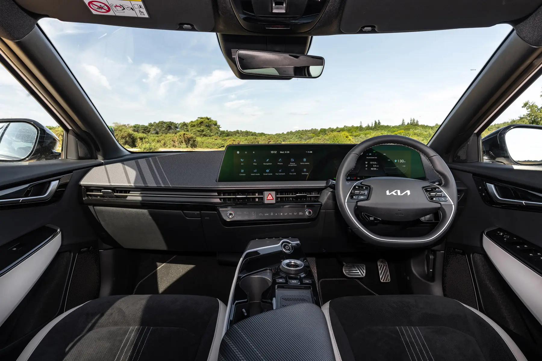 Kia EV6 Review 2024: front interior