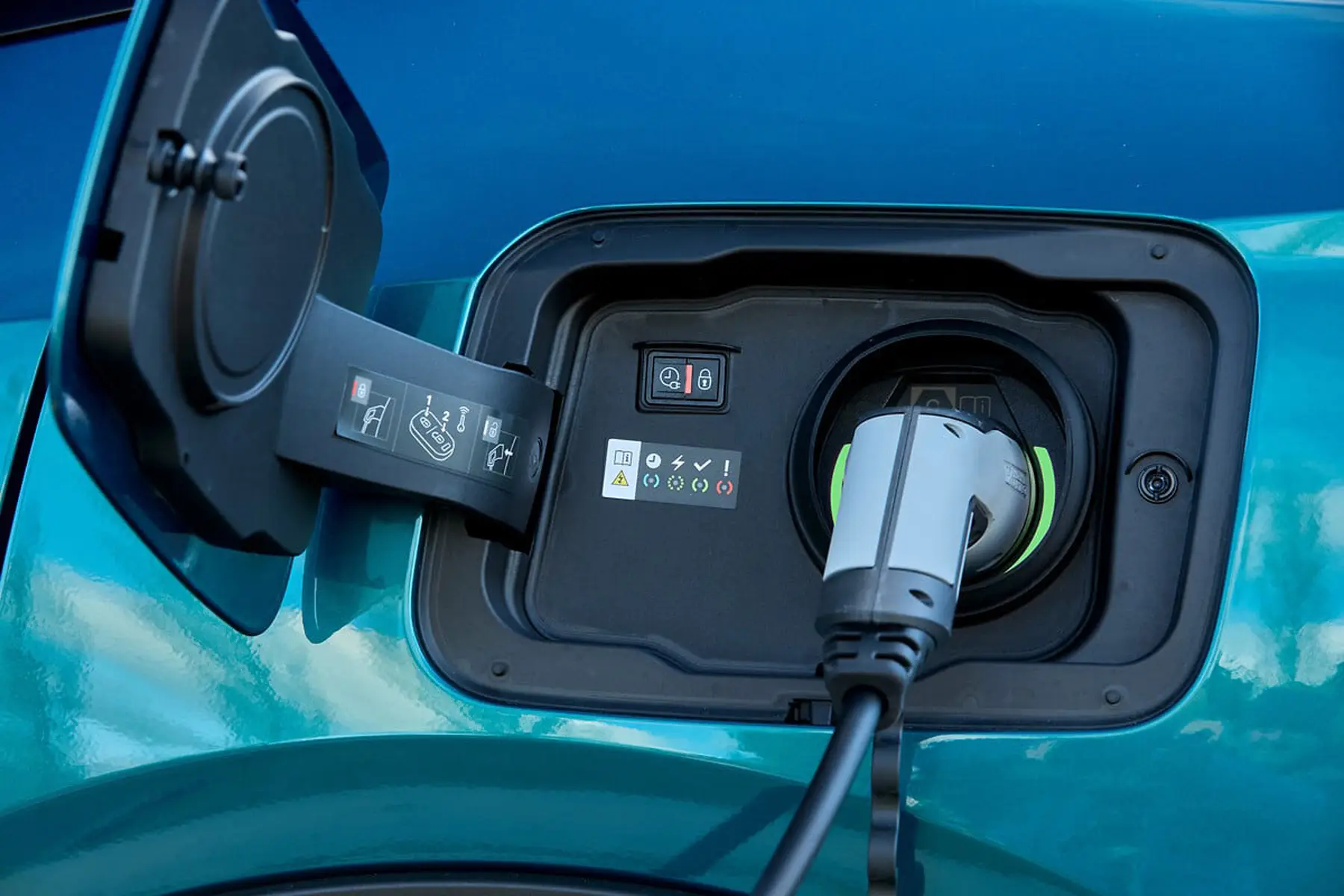 Peugeot 408 Review 2023: PHEV charging port