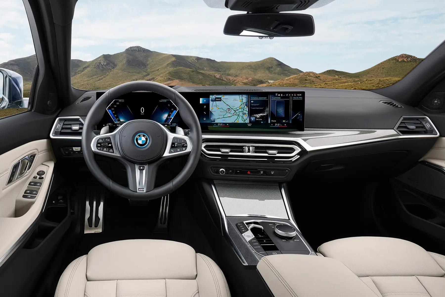 BMW 3 Series Touring Review 2023: interior close up photo of the BMW 3 Series Touring dashboard