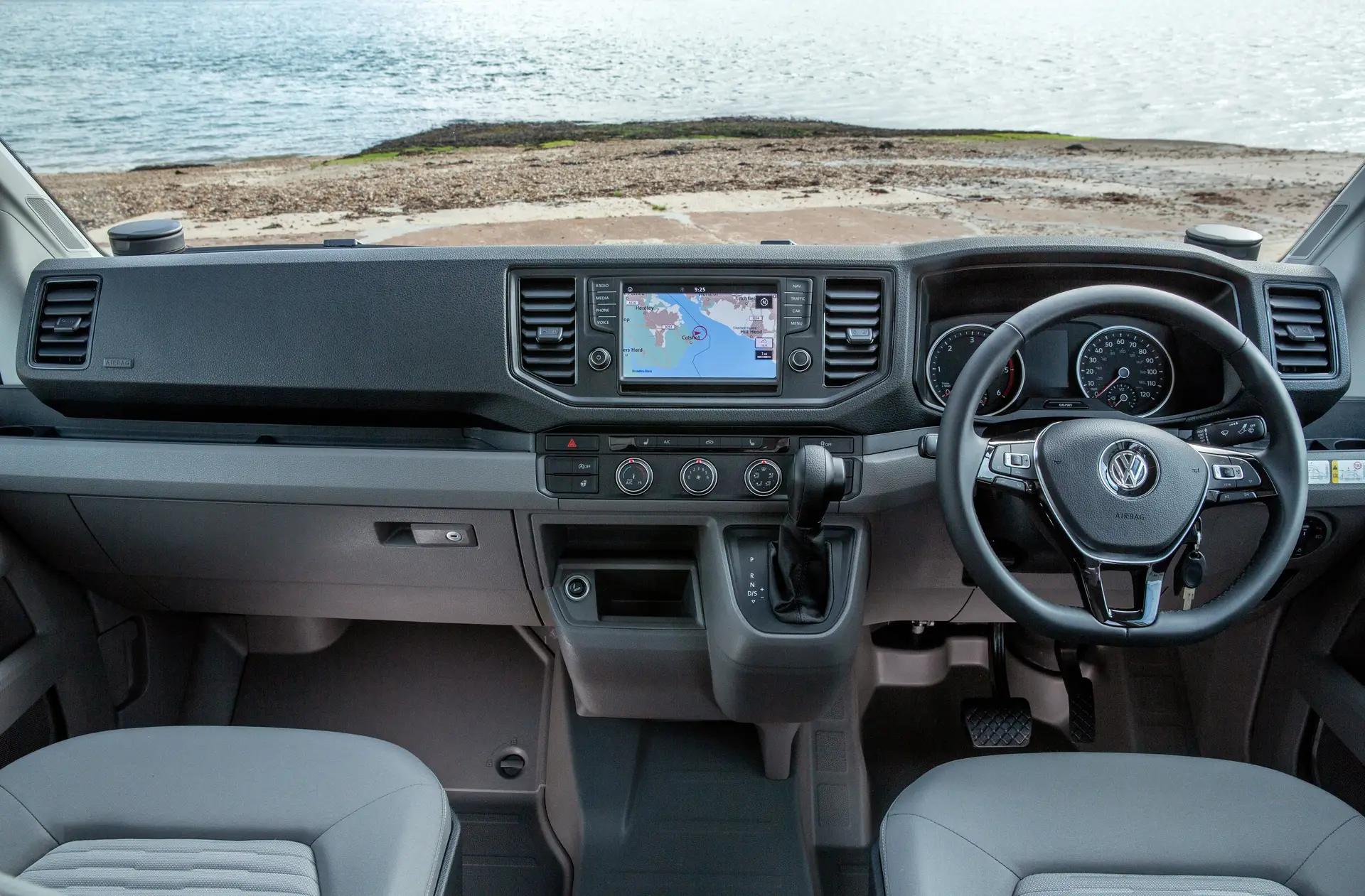 Volkswagen Grand California Review 2023: interior close up photo of the Volkswagen Grand California dashboard