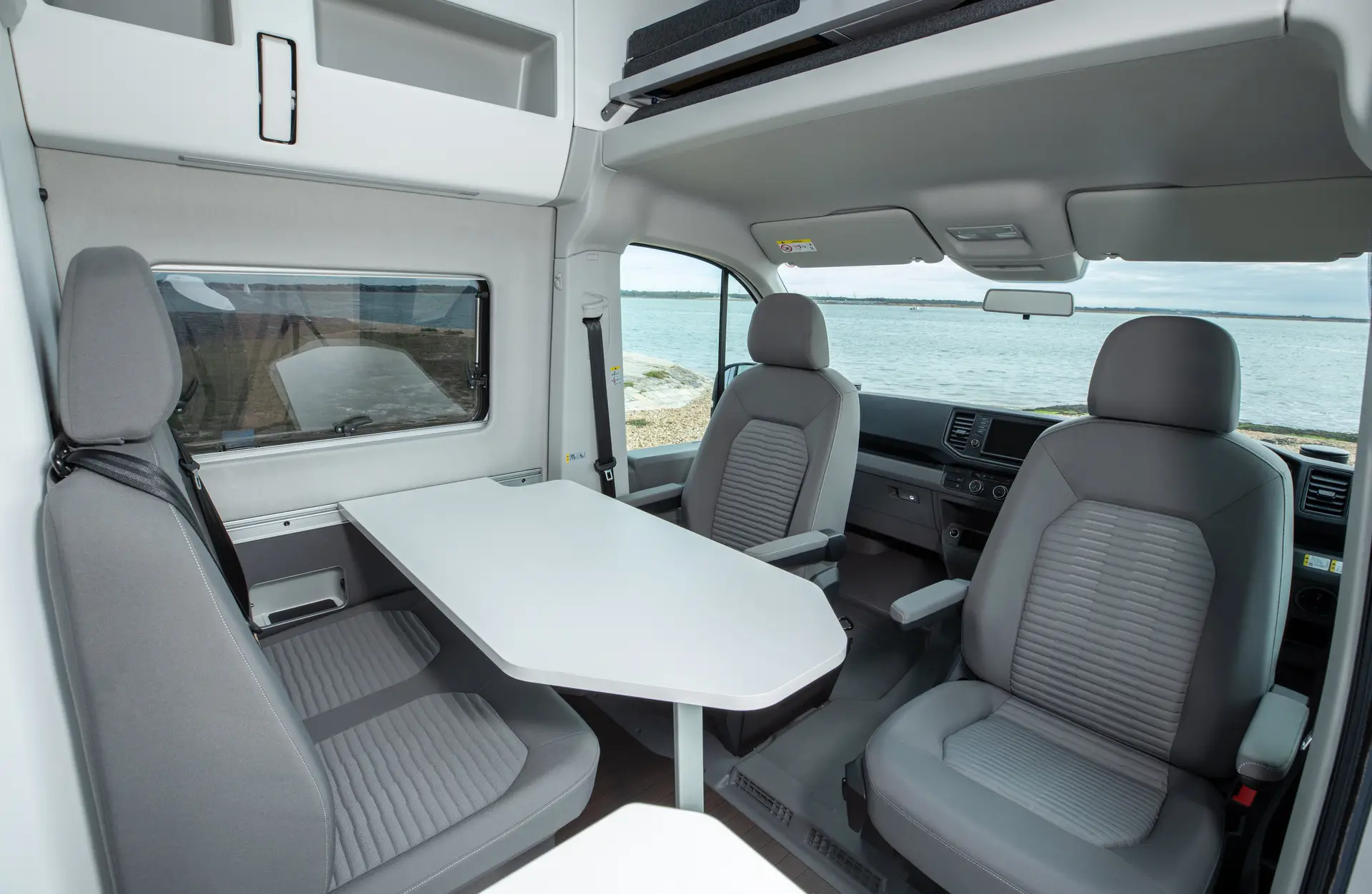 Volkswagen Grand California Review 2023: interior close up photo of the Volkswagen Grand California seating area