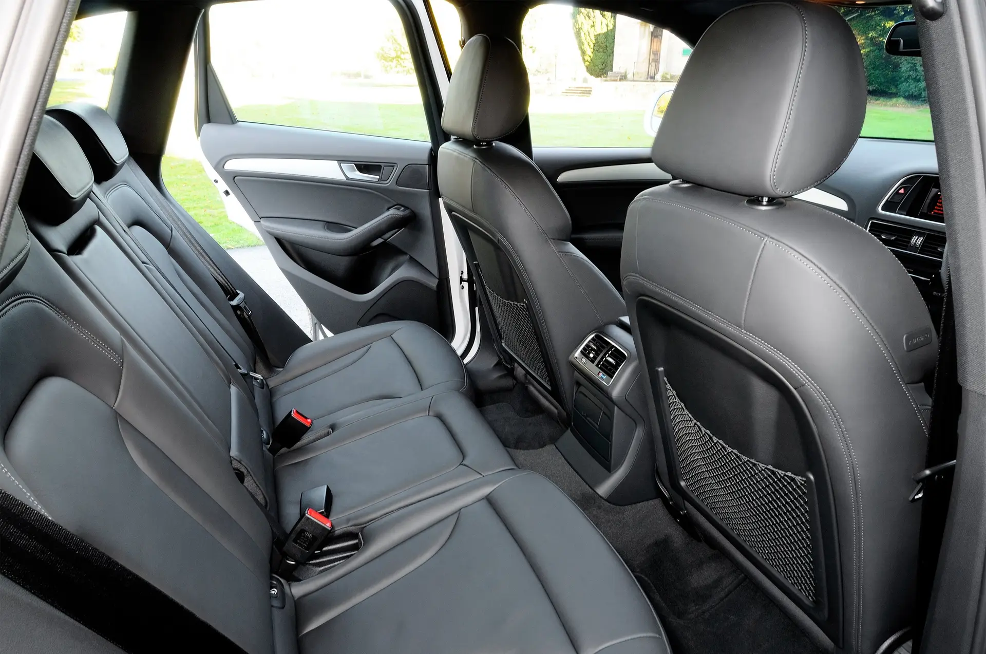 Audi Q5 (2008-2017) Review: interior close up photo of the Audi Q5 rear seats