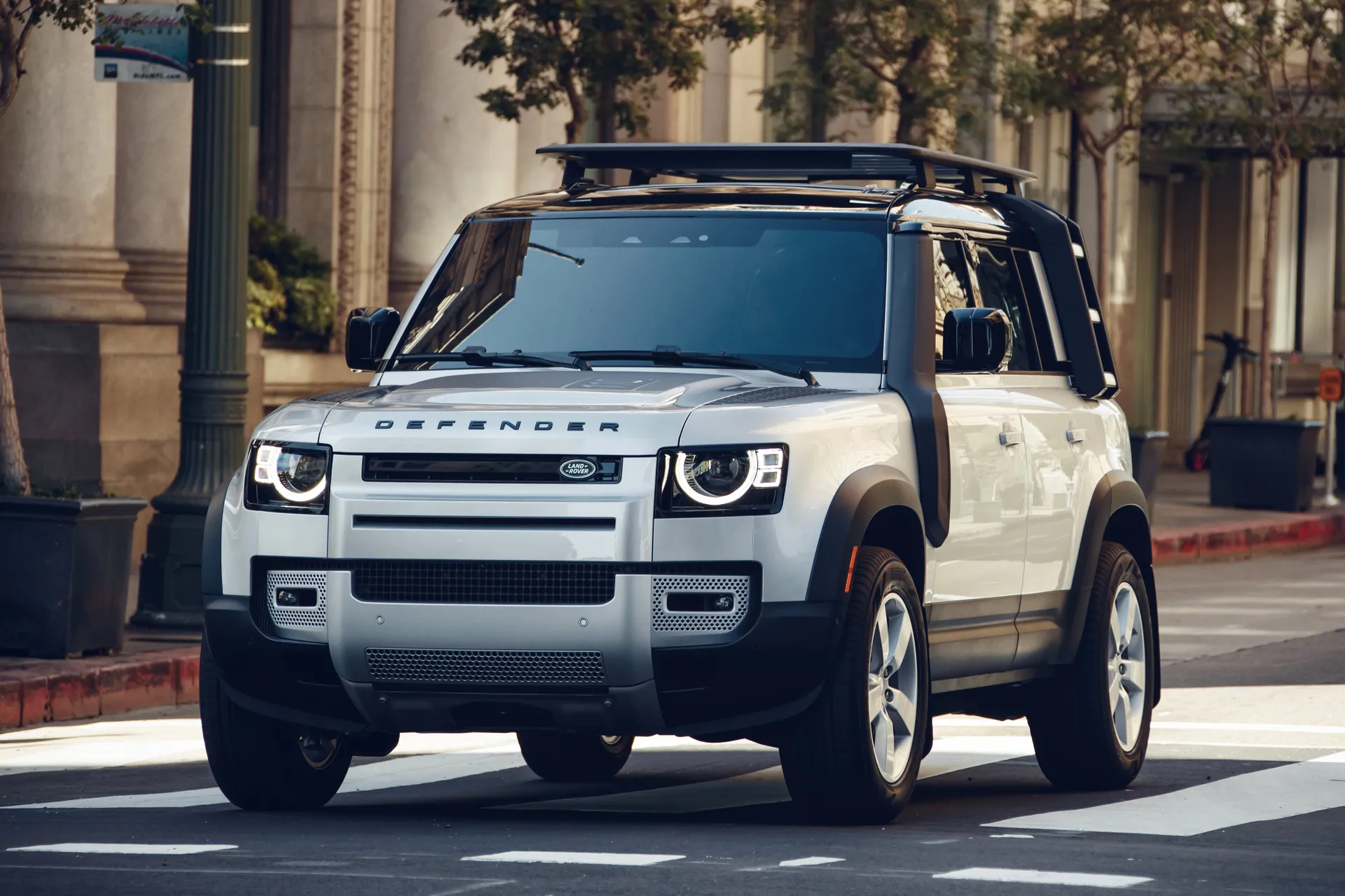 Land Rover Defender Review 2024: front dynamic