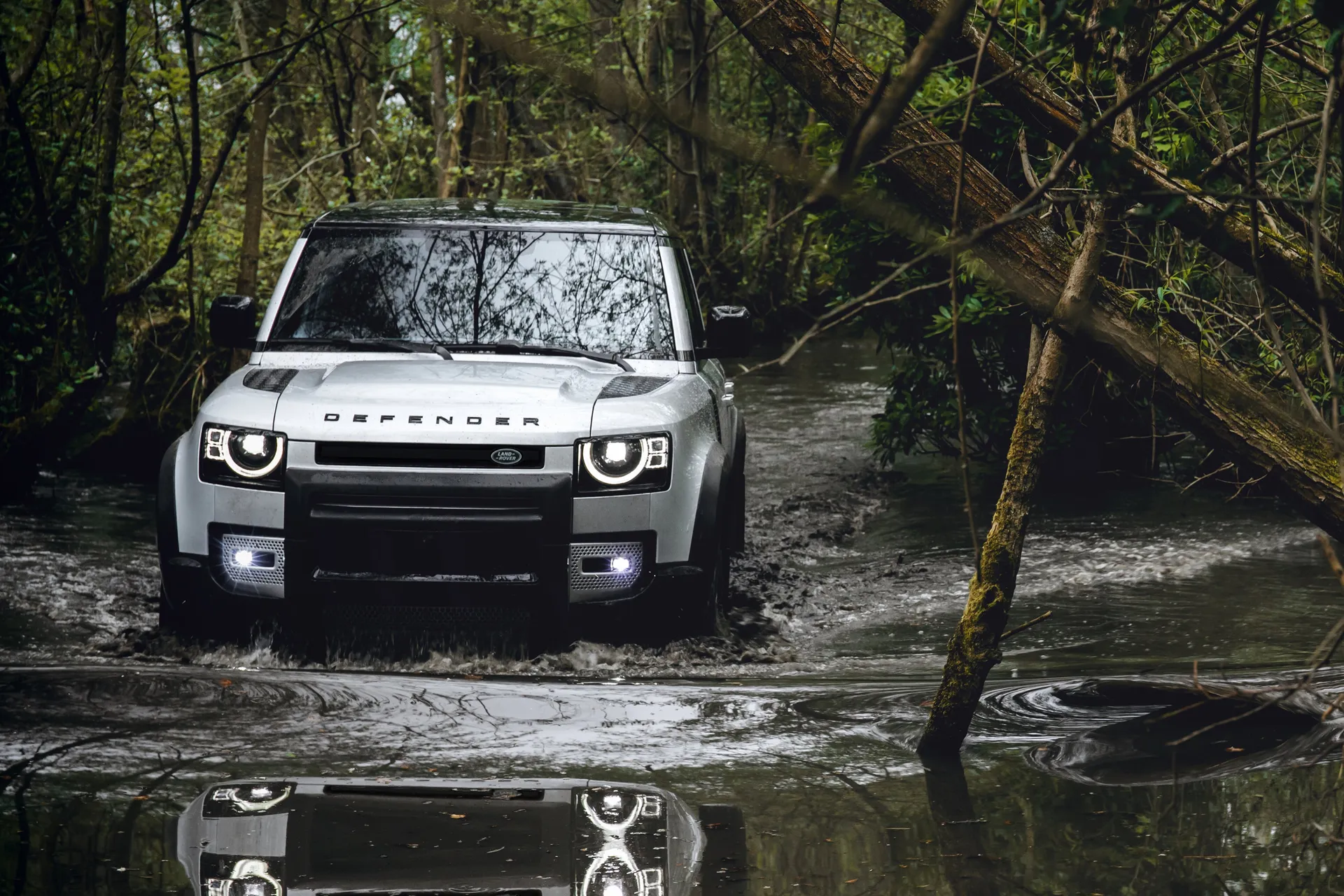 Land Rover Defender Review 2024: front dynamic off road
