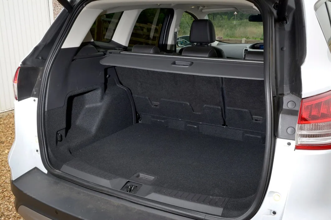 Ford Kuga (2013-2020) Review: interior close up photo of the Ford Kuga boot space