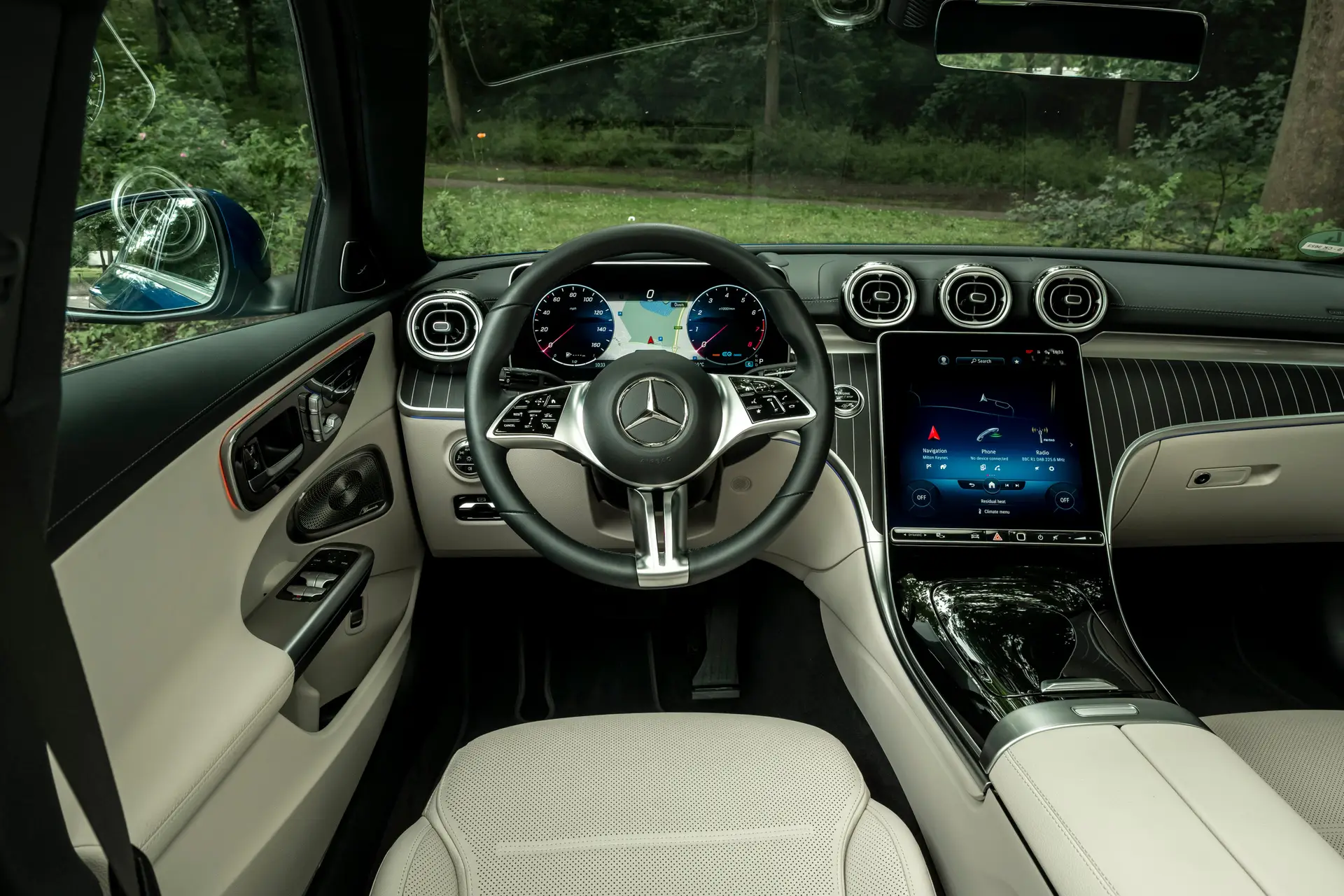 Mercedes-Benz C-Class Review 2023: interior close up photo of the Mercedes-Benz C-Class dashboard