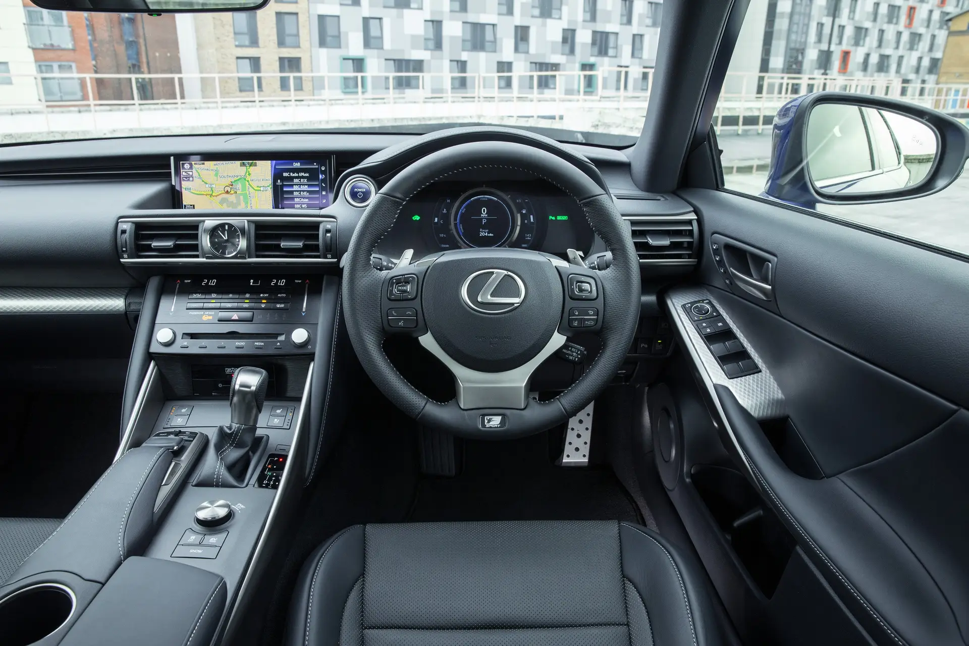 Lexus IS (2013-2020) Review: interior close up photo of the Lexus IS dashboard