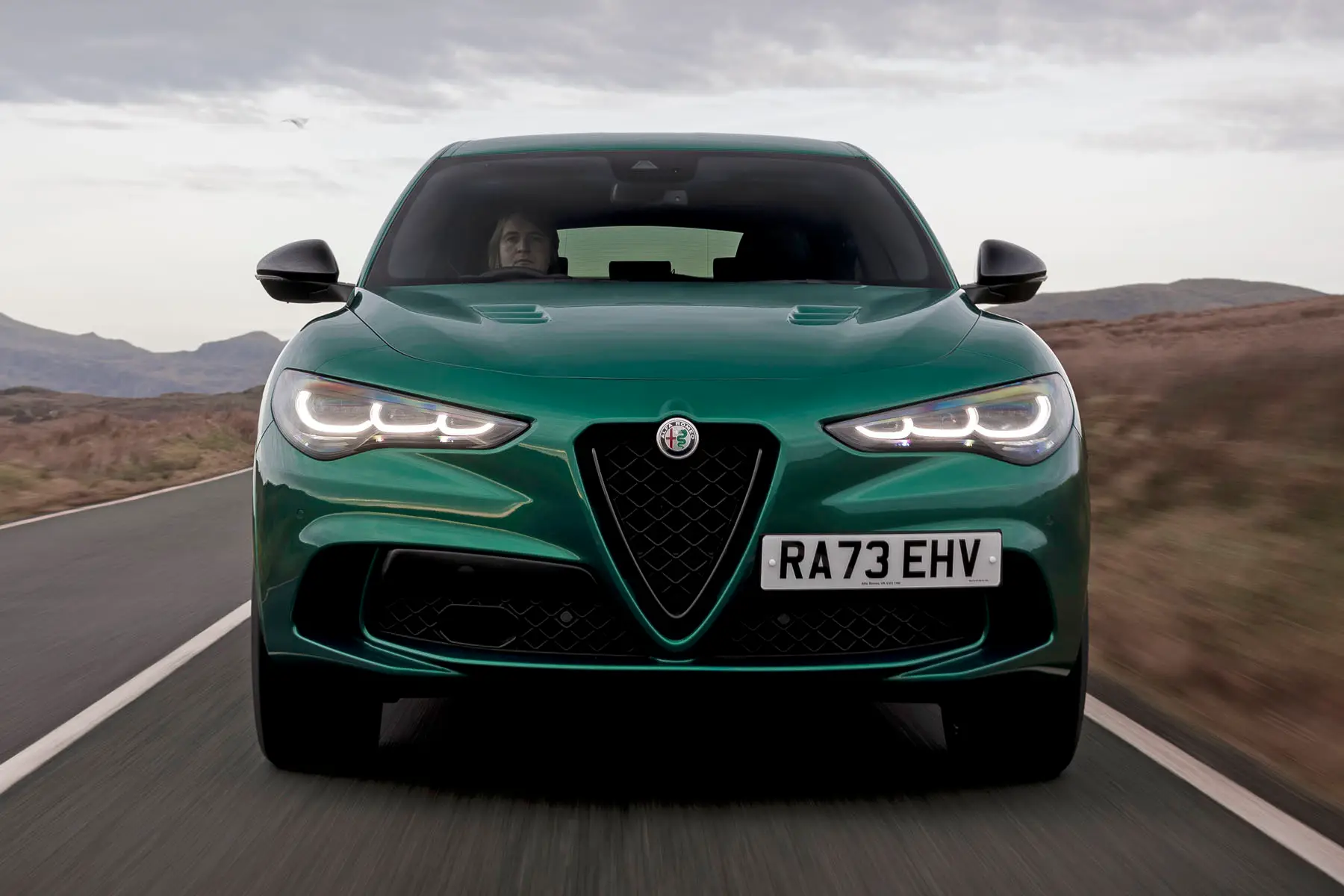 Alfa Romeo Stelvio Review 2024: front dynamic