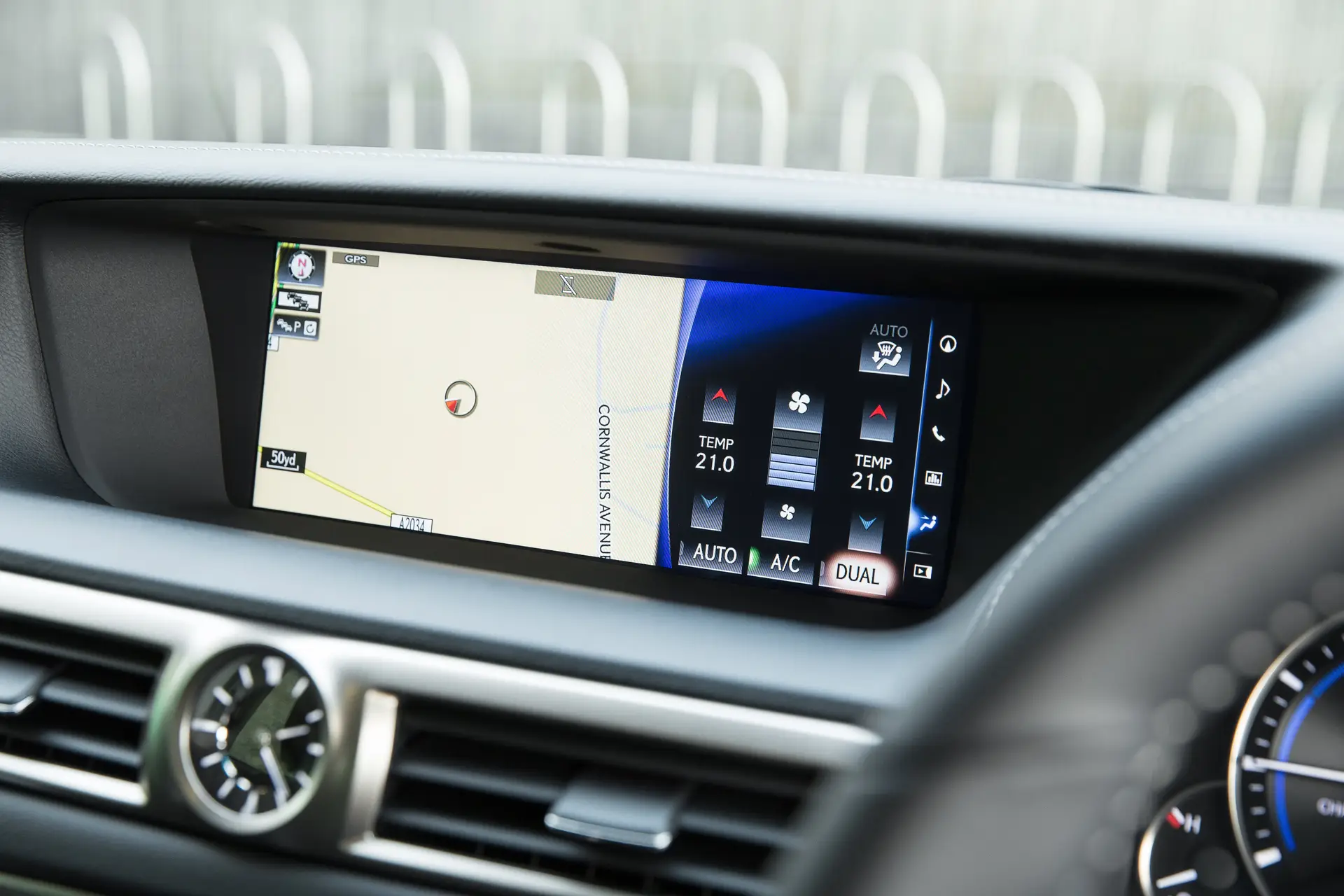 Lexus GS (2012-2018) Review: interior close up photo of the Lexus GS infotainment