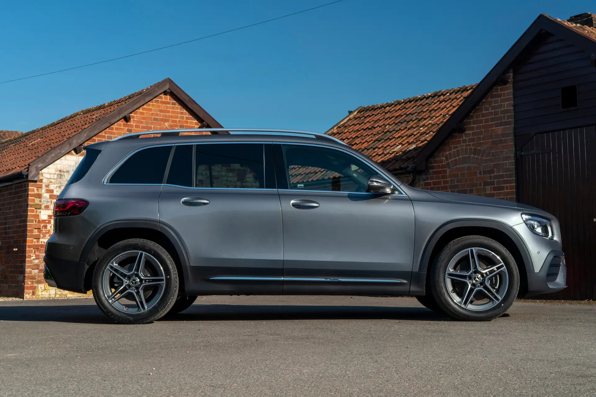 Mercedes GLB Review 2023: exterior side profile photo of the Mercedes-Benz GLB