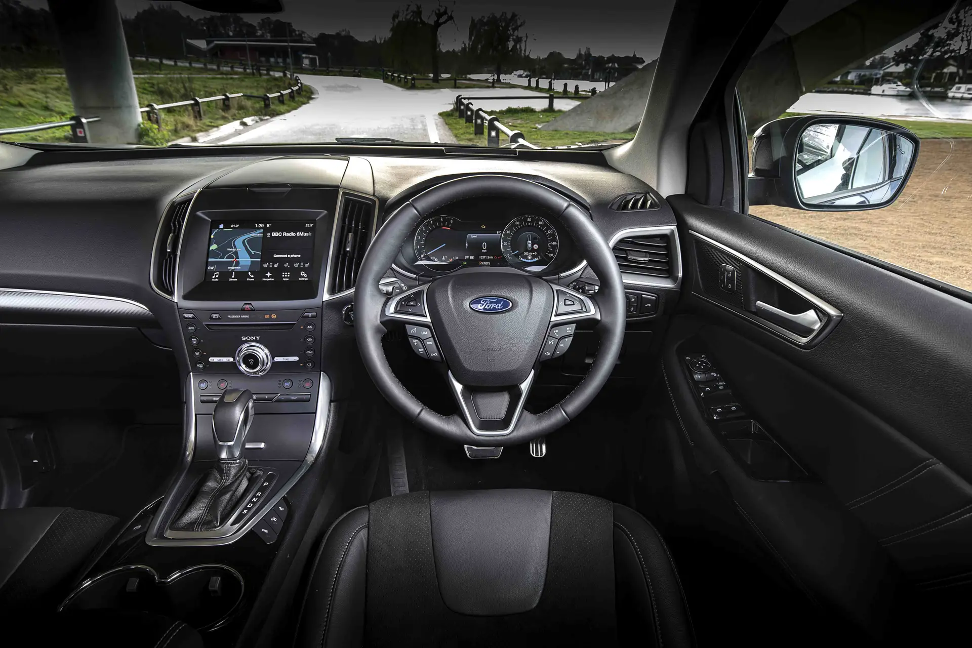 Ford Edge (2016-2019) Review: interior close up photo of the Ford Edge dashboard
