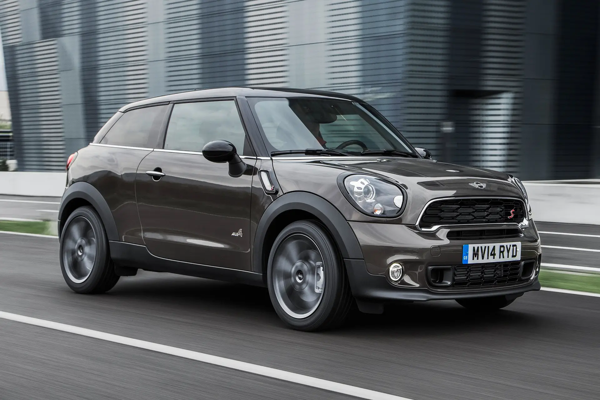 MINI Paceman (2013-2016) Review: exterior front three quarter photo of the MINI Paceman on the road
