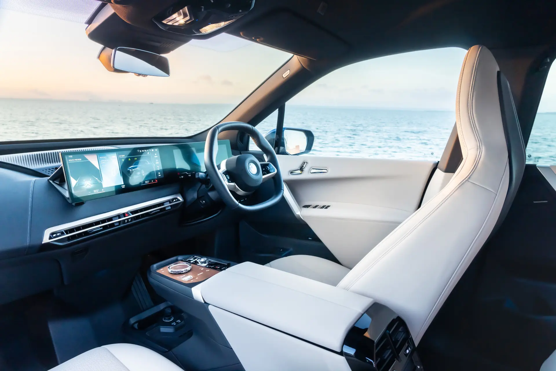 BMW iX review 2023: interior front seats