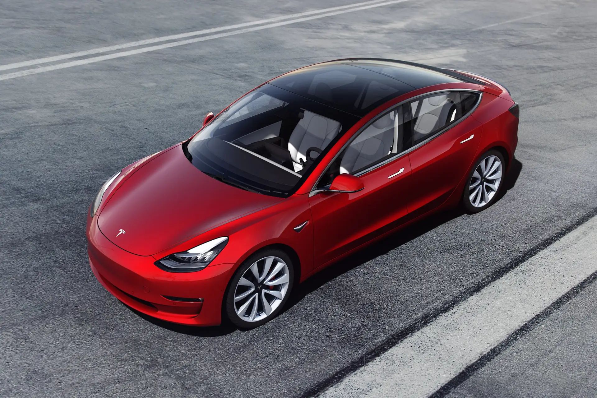 Tesla Model 3 Review 2024 Overhead View