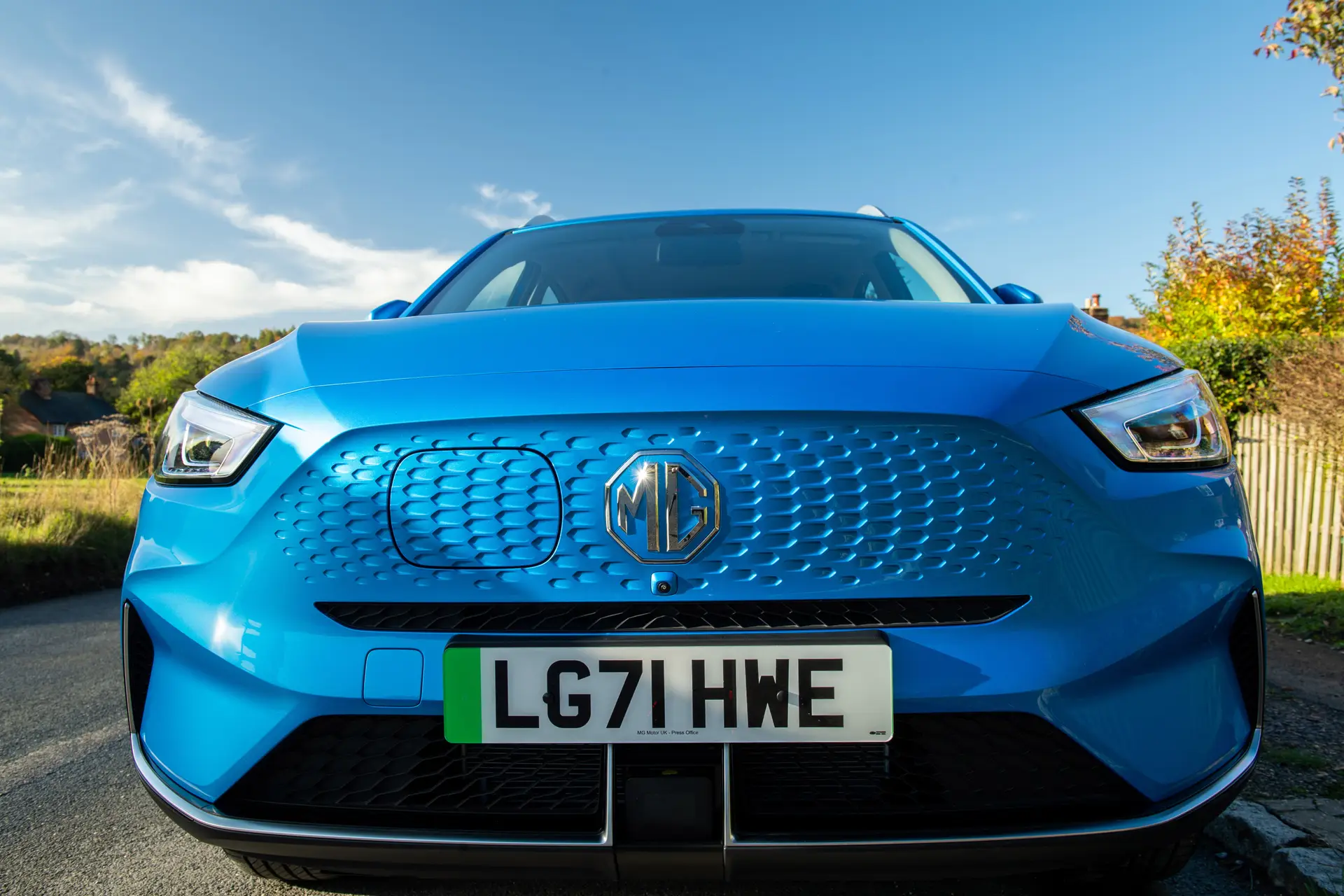 MG ZS EV Review 2024: facelifted grille with charging port