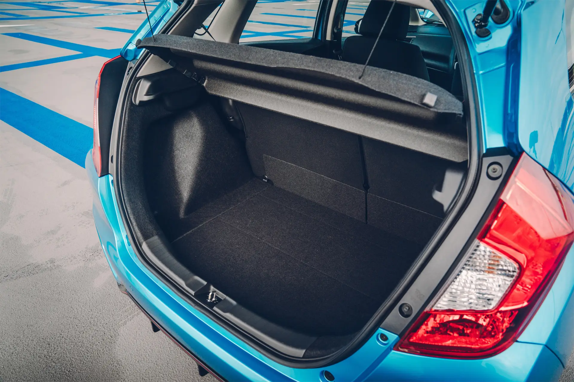 Honda Jazz (2015-2020) Review: interior close up photo of the Honda Jazz boot space