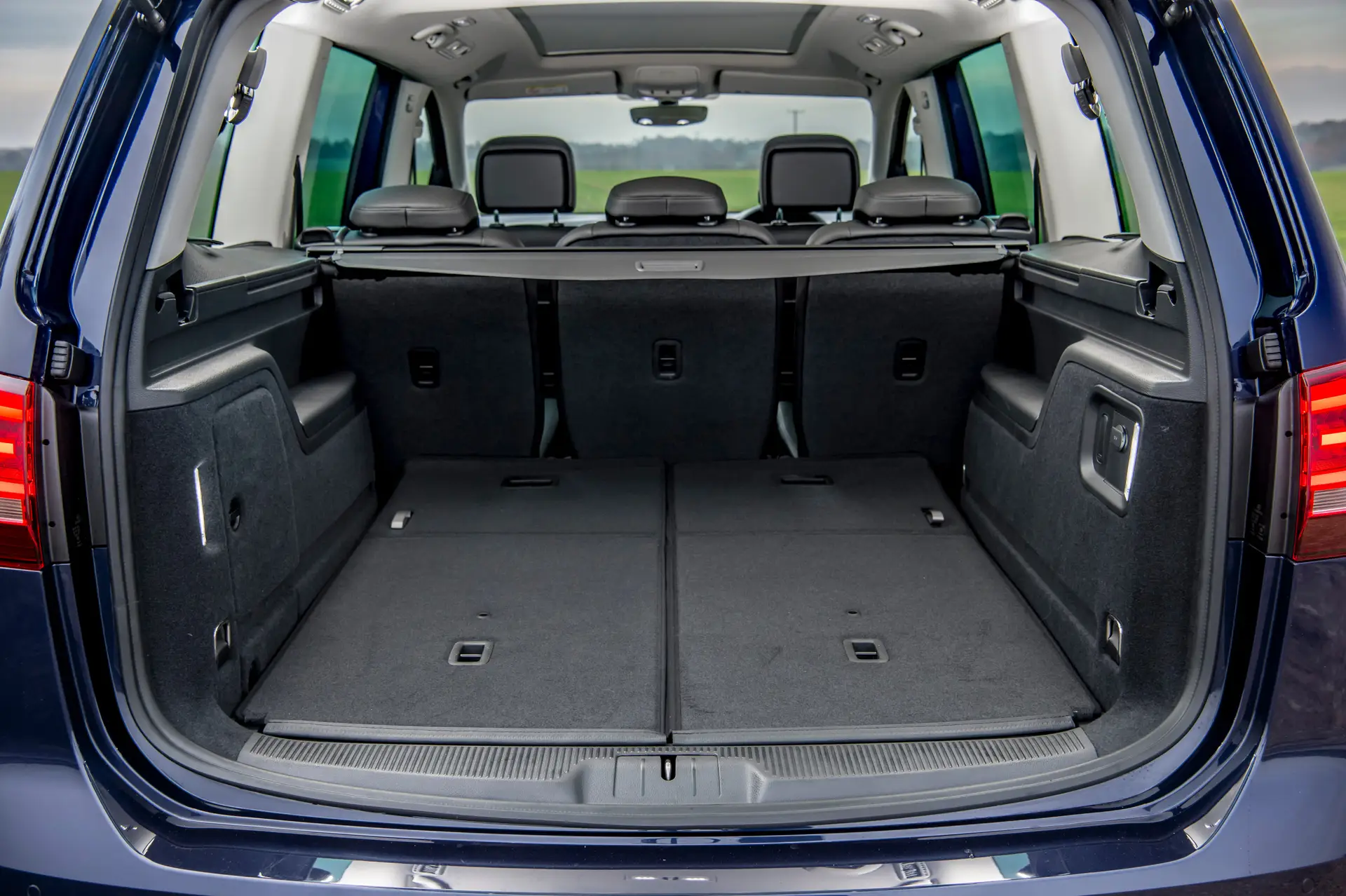 Volkswagen Sharan (2010-2021) Review: interior close up photo of the Volkswagen Sharan boot space