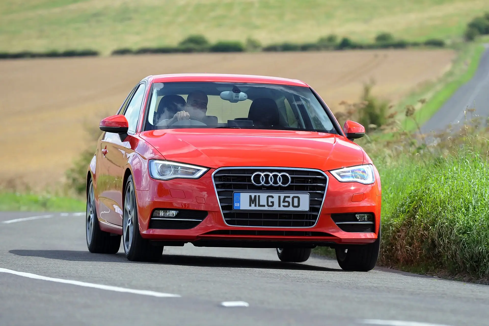 Audi A3 (2012-2020) Review: exterior front three quarter photo of the Audi A3 on the road