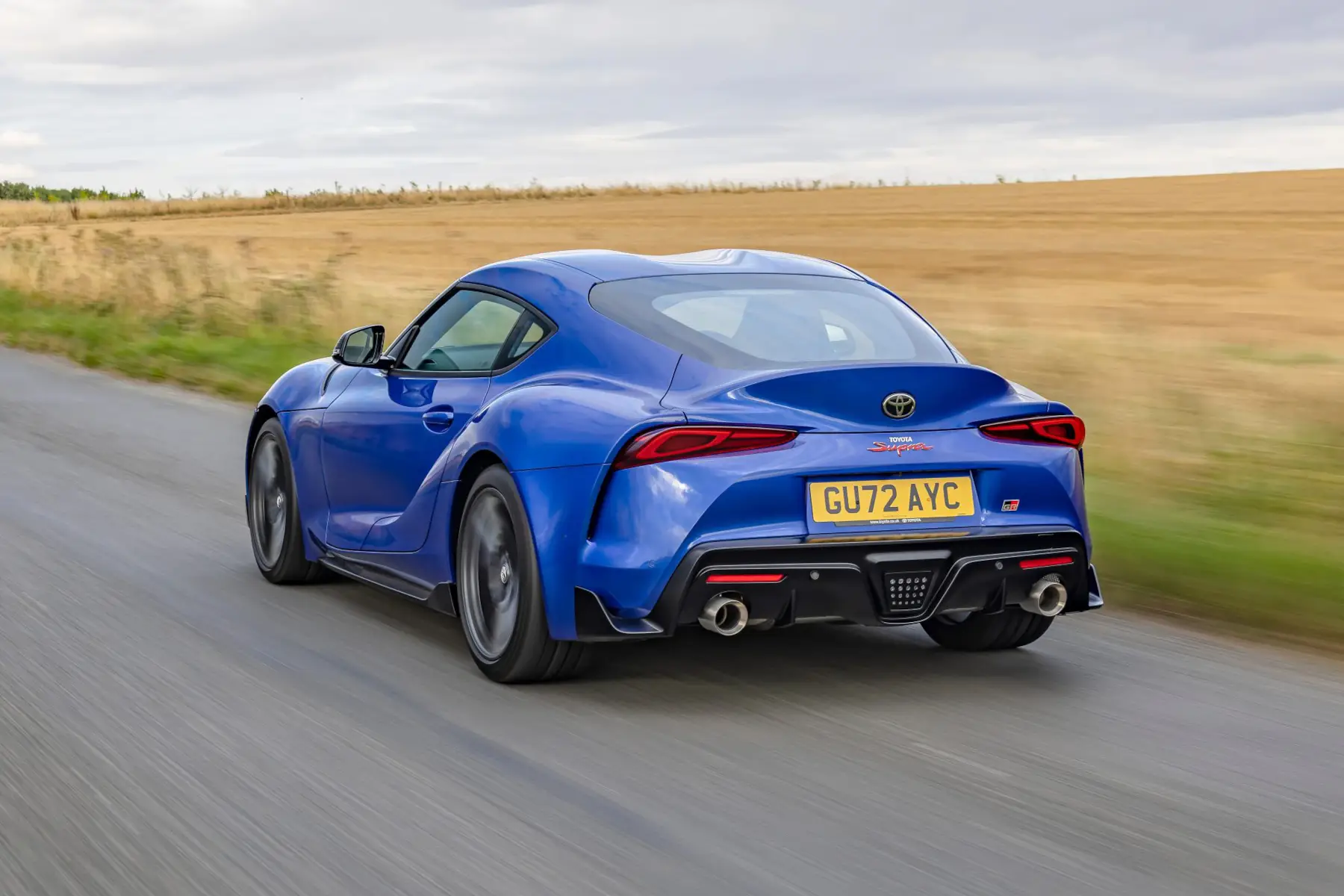 Toyota Supra Review 2023: rear side driving