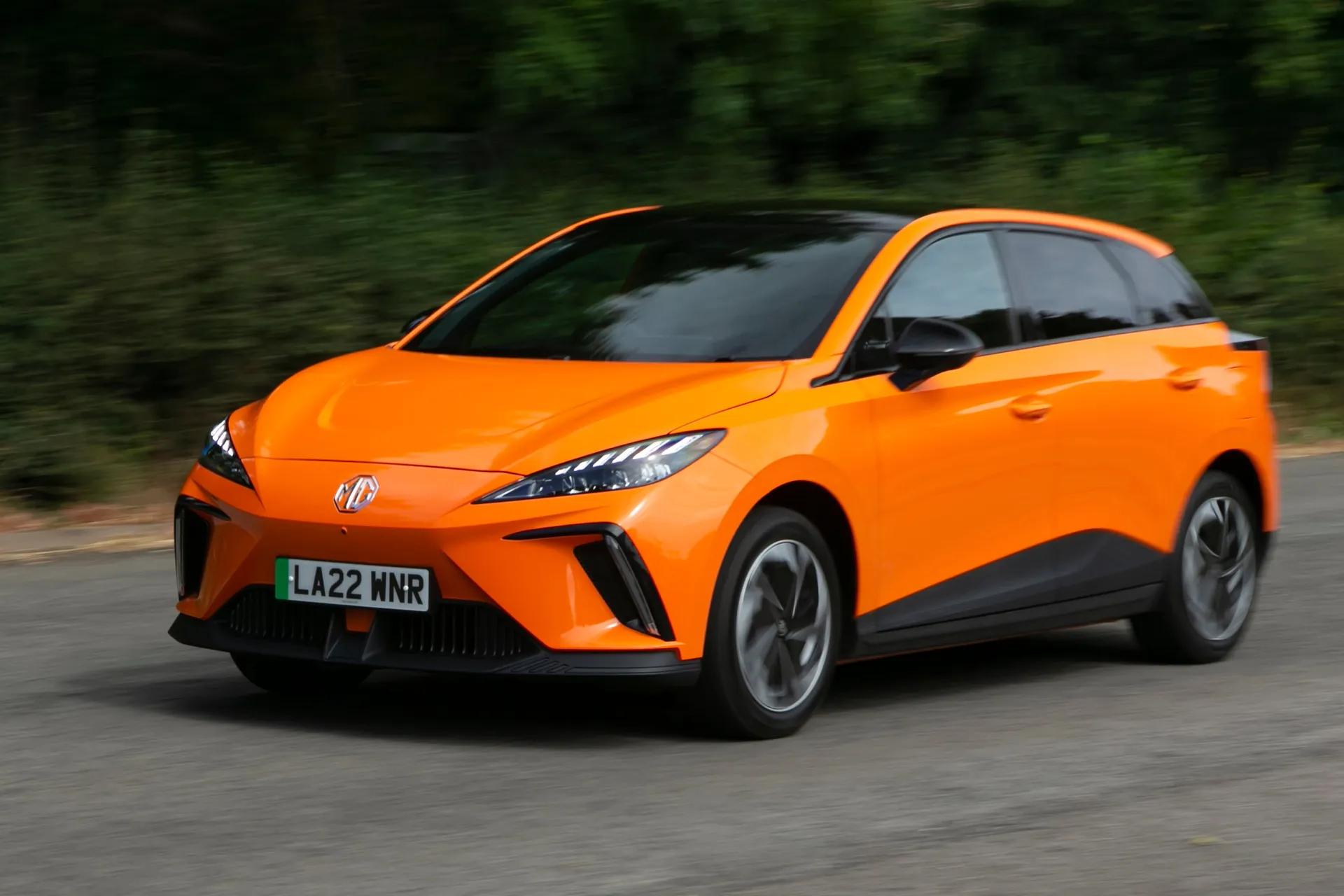 MG4 EV Review 2024: front three quarter dynamic